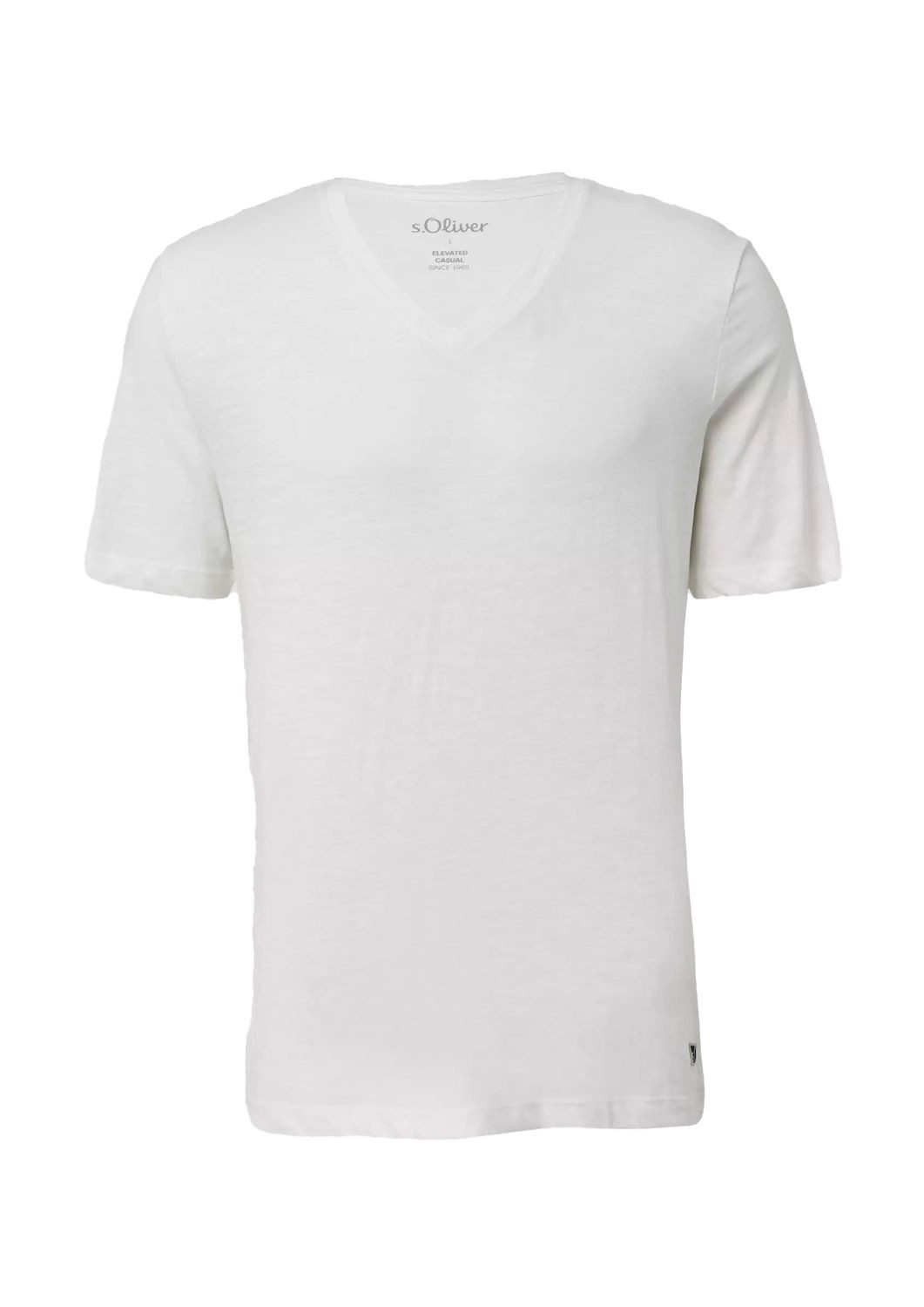 s.Oliver T-Shirt T-Shirt Henley-Ausschnitt, kurzarm, Flammgarn