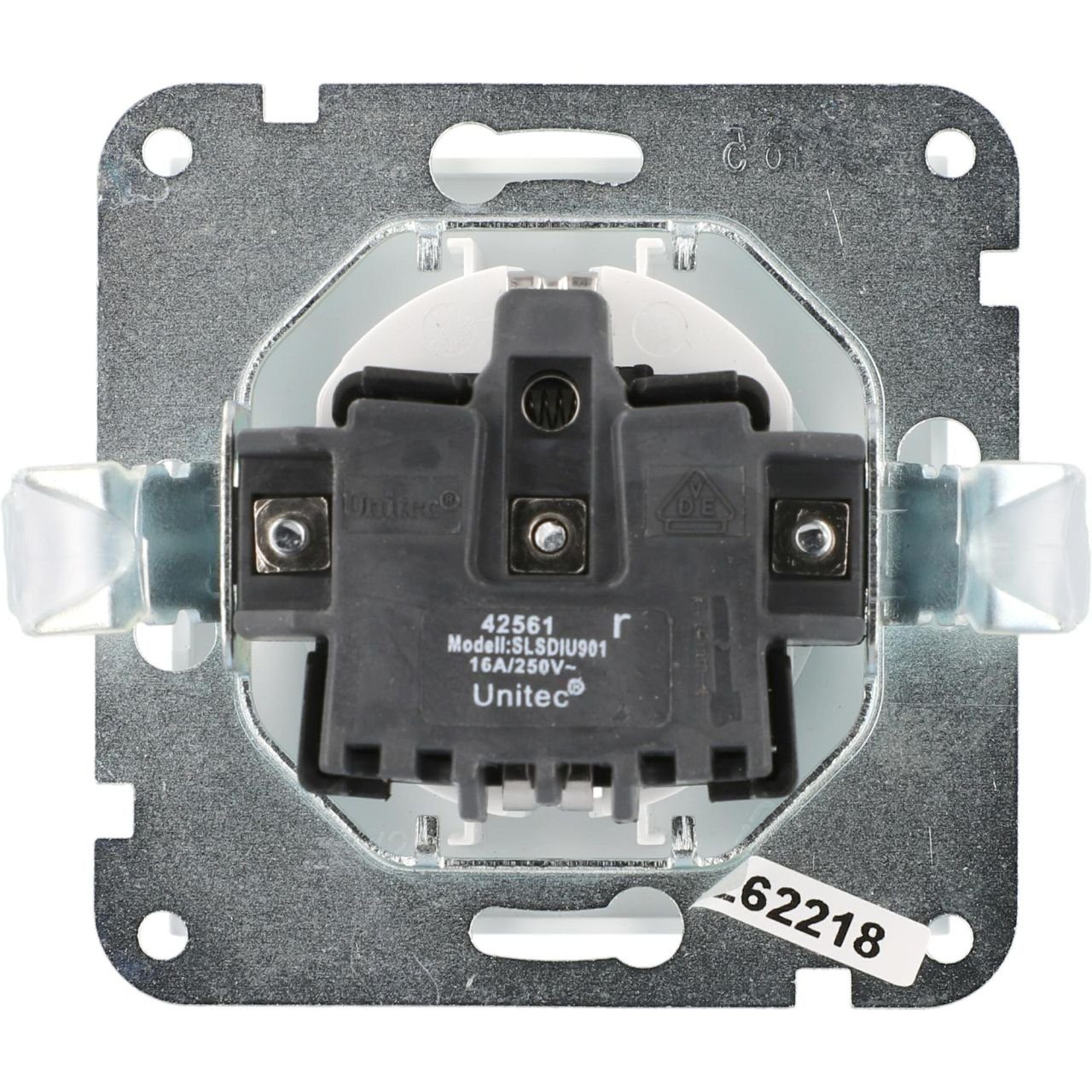 UNITEC Lichtschalter Unitec Steckdose mit Berührschutz ultraweiß, Serie