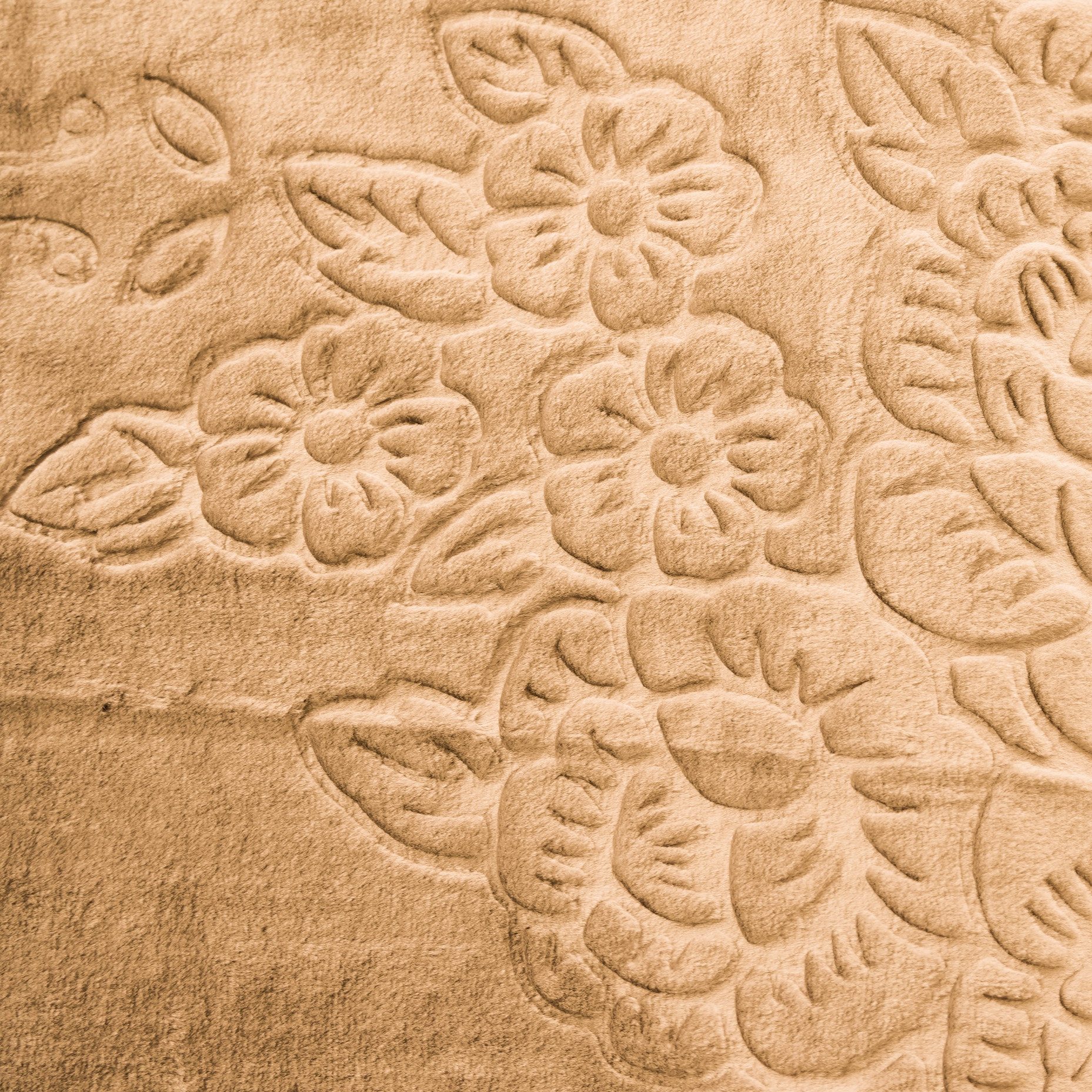 Wolldecke Extra Weich 200x240 cm mit Blumen Muster Waschmaschinengeeinet, Almina