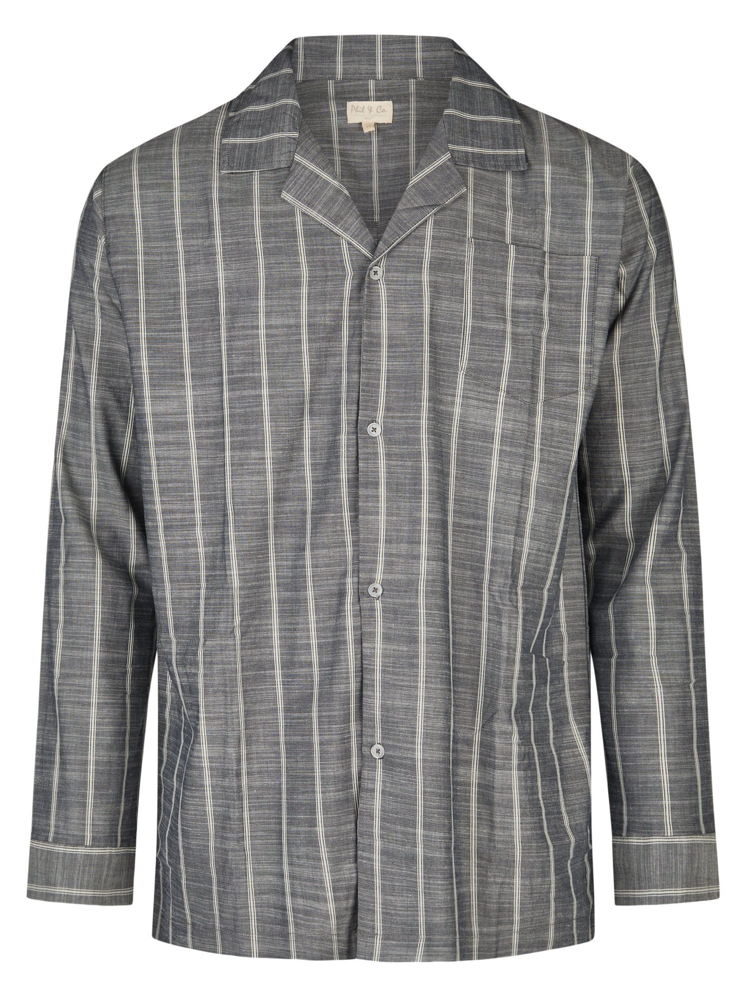 Phil & Co. Schlafanzug Herren Pyjama geknöpft (2 tlg) Baumwolle günstig online kaufen