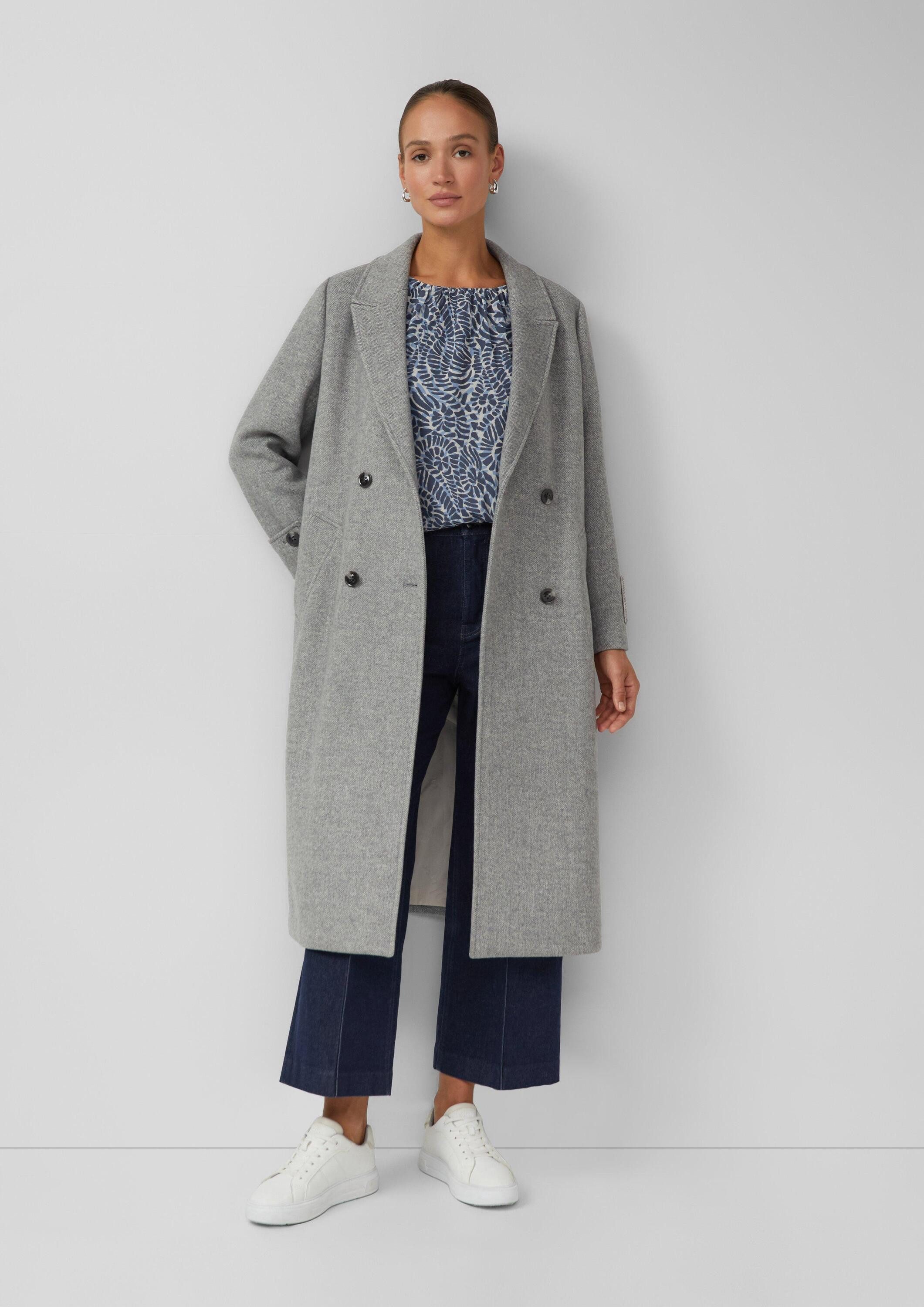 s.Oliver Langarmbluse Bluse Chiffon-Bluse im Relaxed Fit mit Raglanärmeln