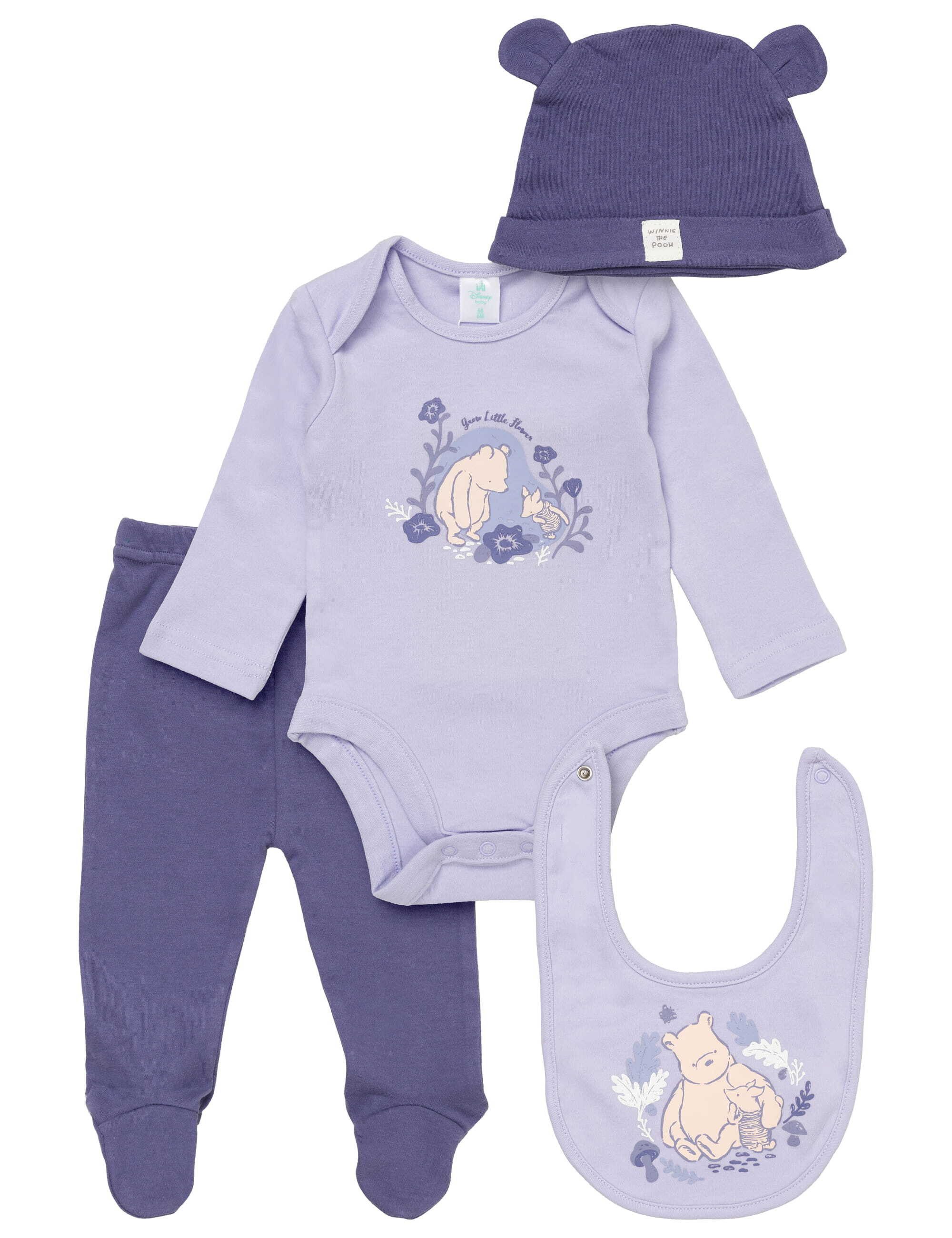 Disney Langarmbody Set Winnie Pooh Floral (4-tlg)