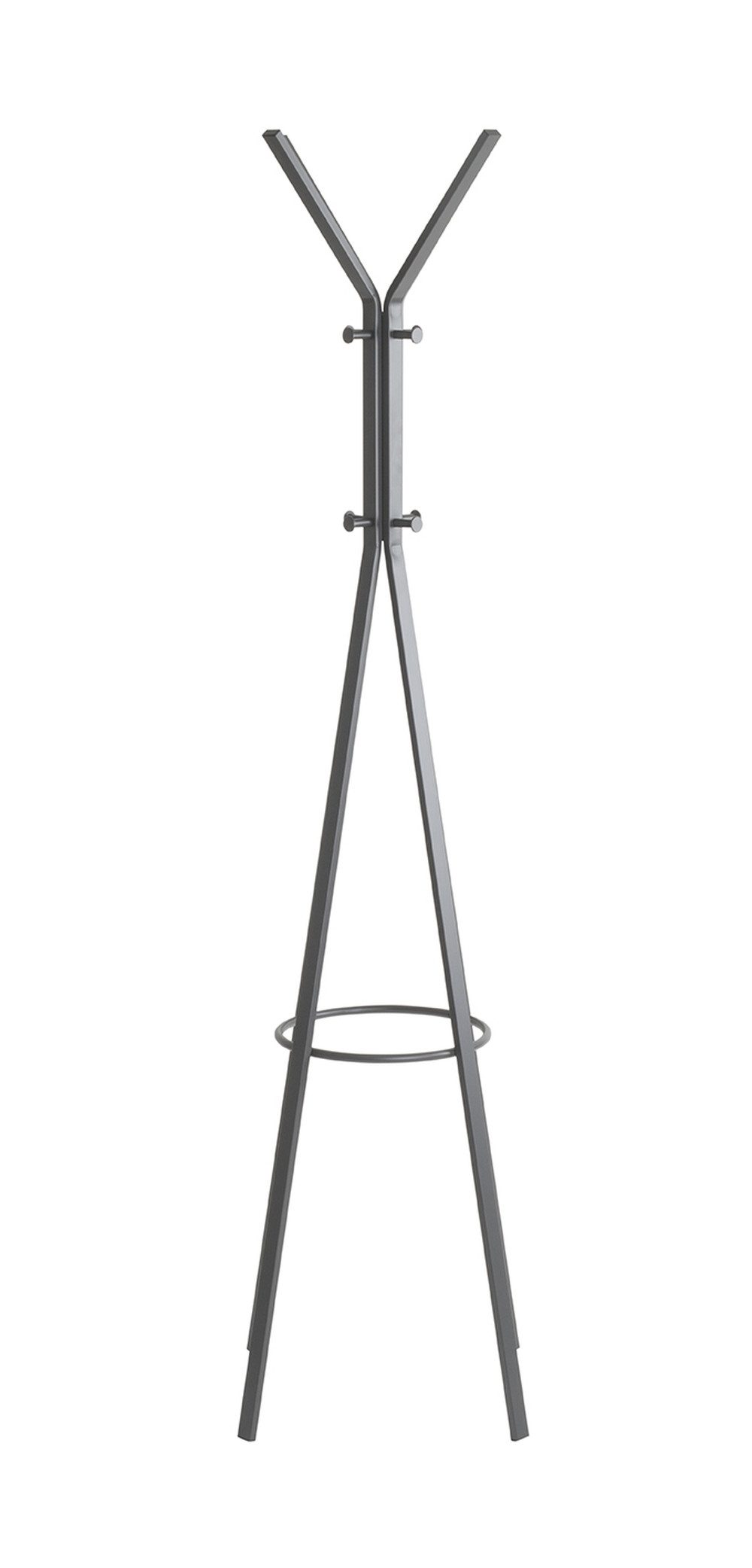 HAKU Garderobenständer 8 Haken, in grau, Metall - 175x54cm (HxD)