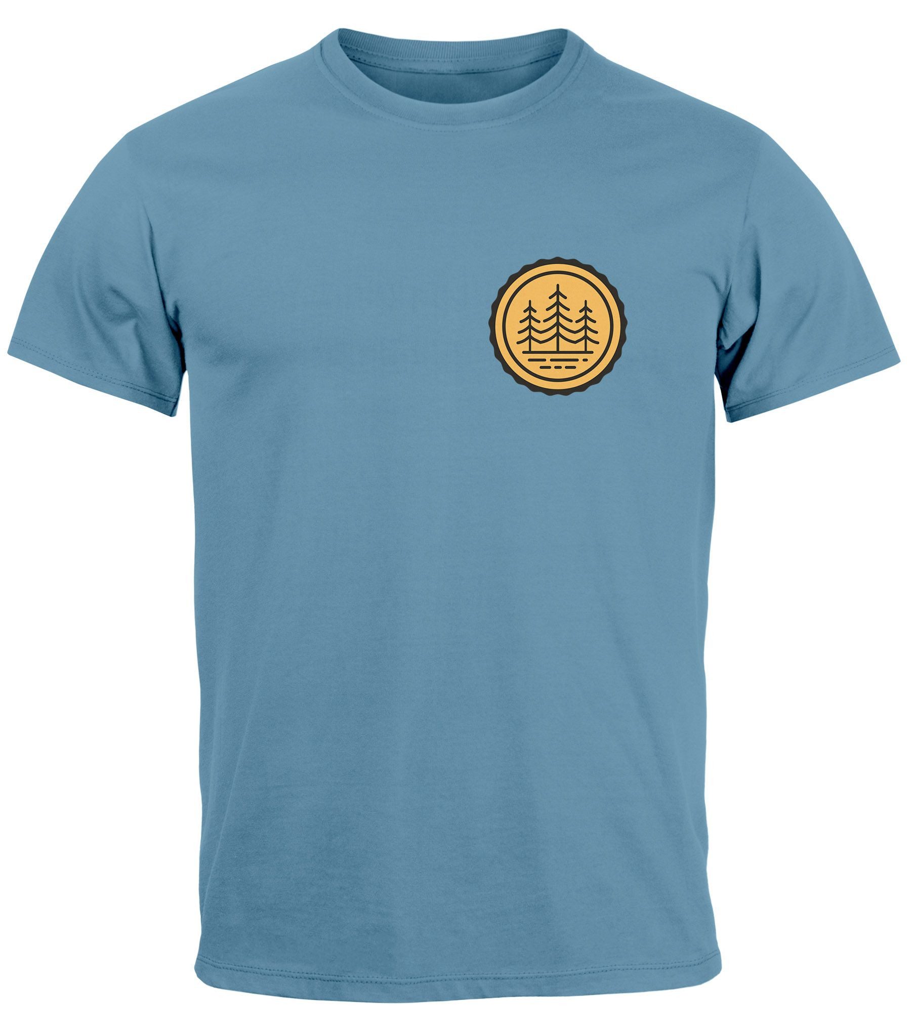 Neverless Print-Shirt Herren T-Shirt Wald Bäume günstig online kaufen