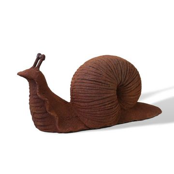 Aubaho Gartenfigur Gartenskulptur Schnecke Figur Eisen Garten Rost Eisenfigur Skulptur Ga