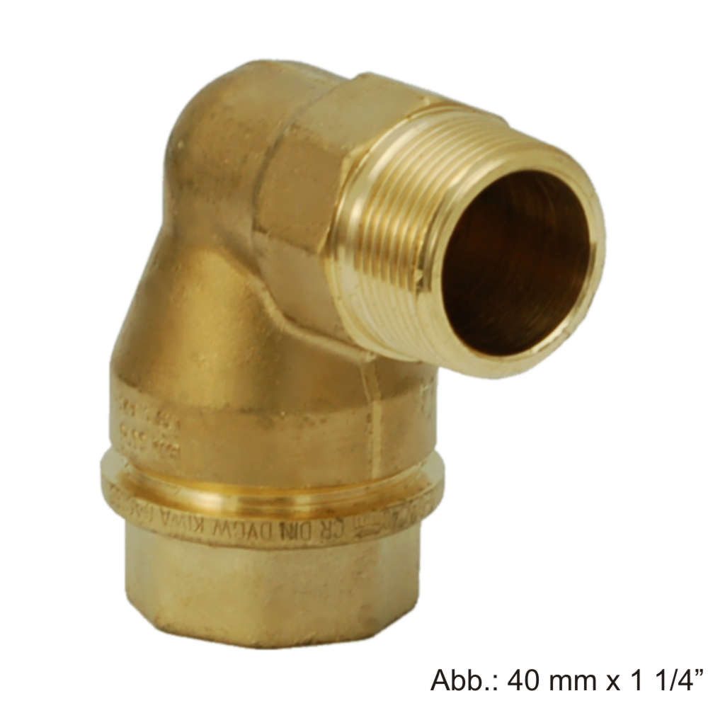 Isiflo Wasserrohr Isiflo Winkelanschlussverschraubung mit Aussengewinde, 32 mm x DN 20