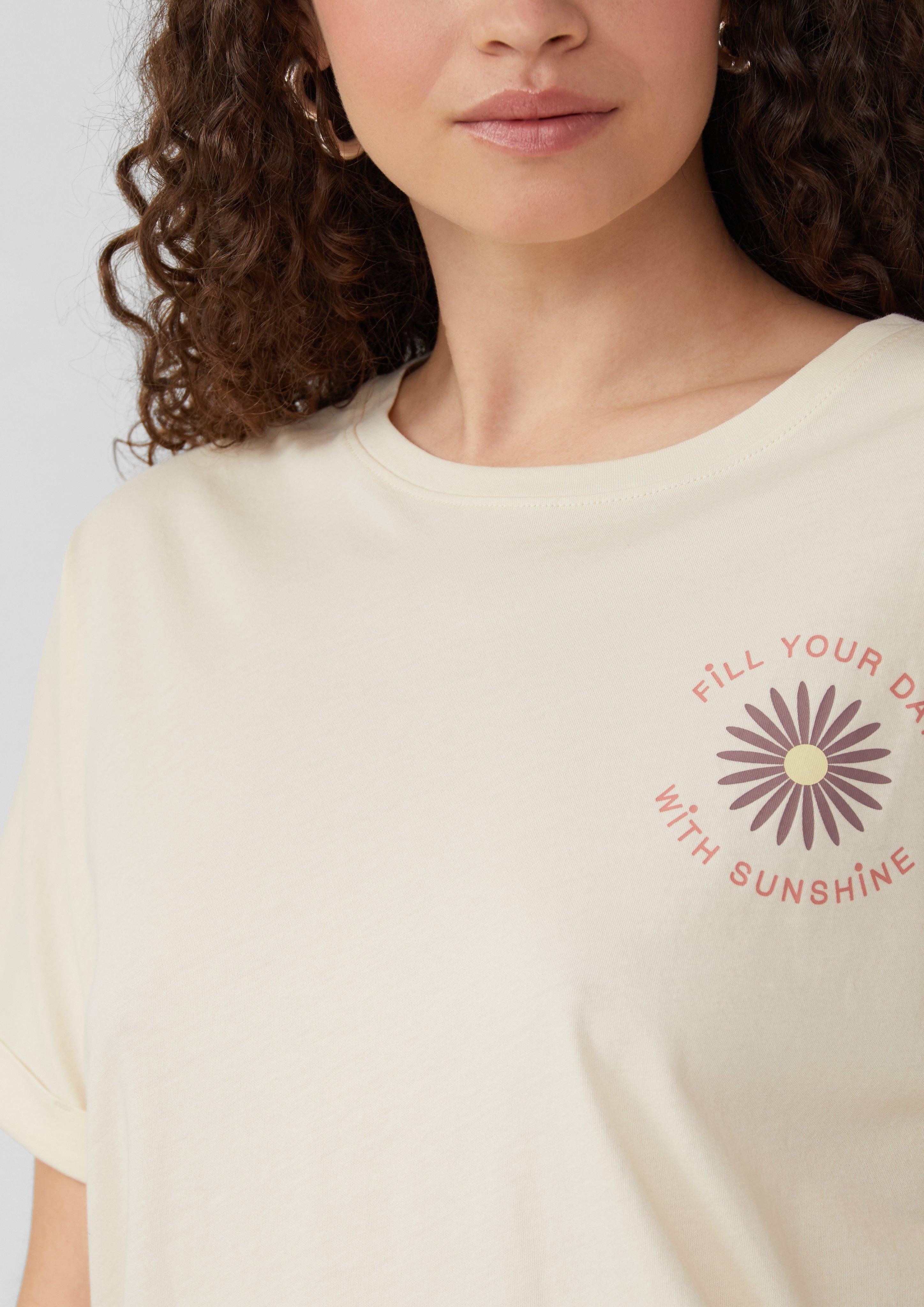 QS Kurzarmshirt Lockeres T- Shirt mit günstig online kaufen