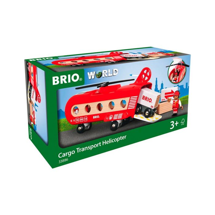 BRIO® Spielzeugeisenbahn-Lokomotive Brio World Hubschrauber Transporthubschrauber 8 Teile 33886
