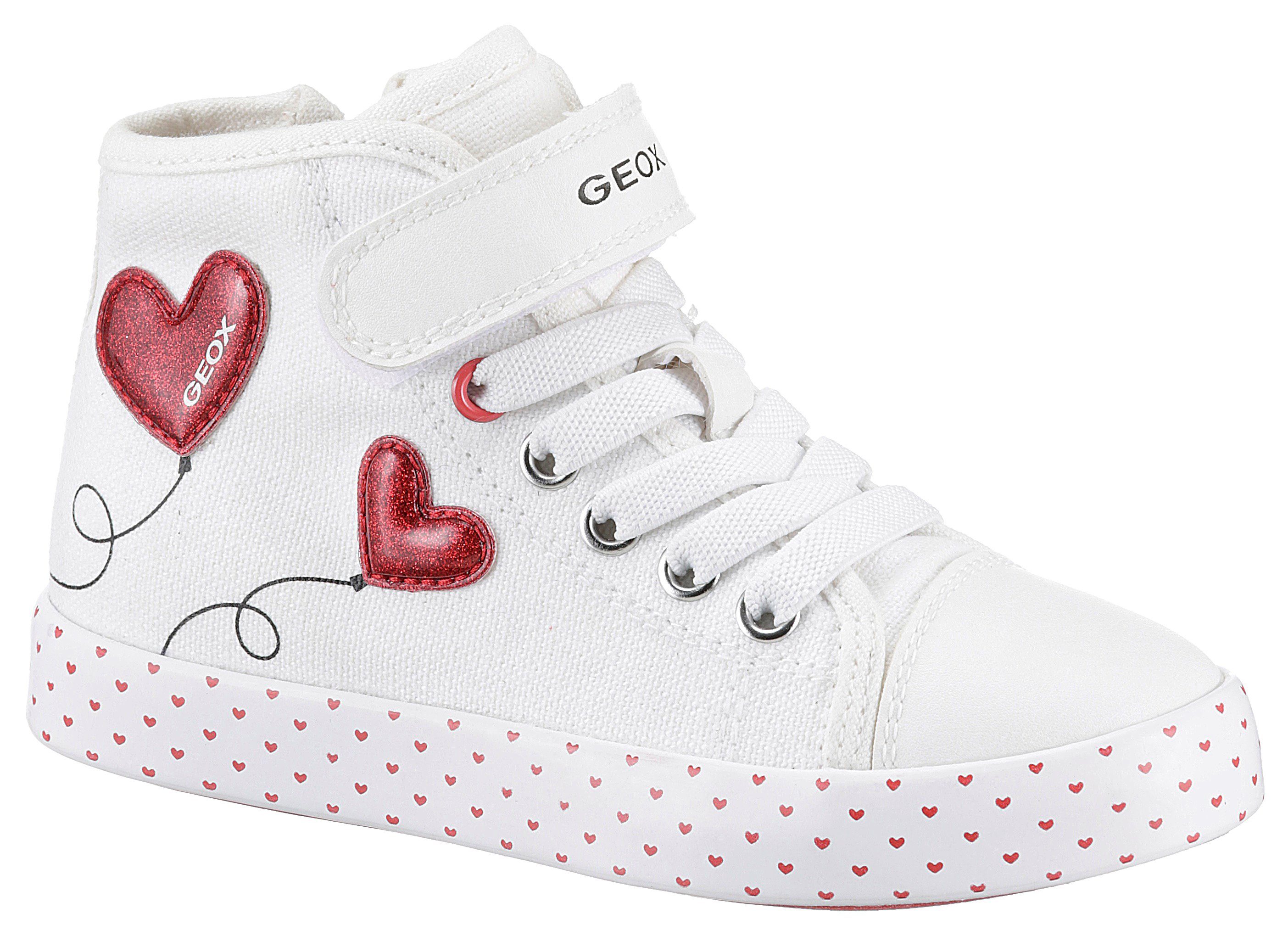 Geox JR CIAK GIRL Sneaker mit süßen Herzchenmotiv