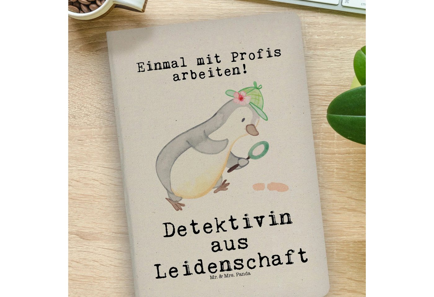 Thumbnail - Mr. & Mrs. Panda Notizbuch Detektivin Leidenschaft - Transparent - Geschenk, DIN A4 Notizbuch Kr Mr. & Mrs. Panda, Echte...