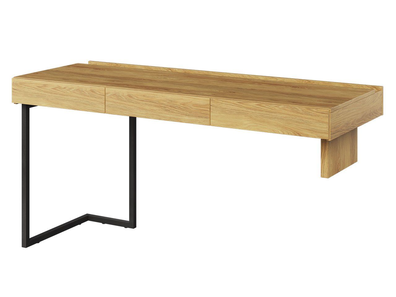 MIRJAN24 Schreibtisch Teen Flex 3S TF-04 (mit 3 Schubladen), Schreibtisch universell Links / Rechts, Metallfüße