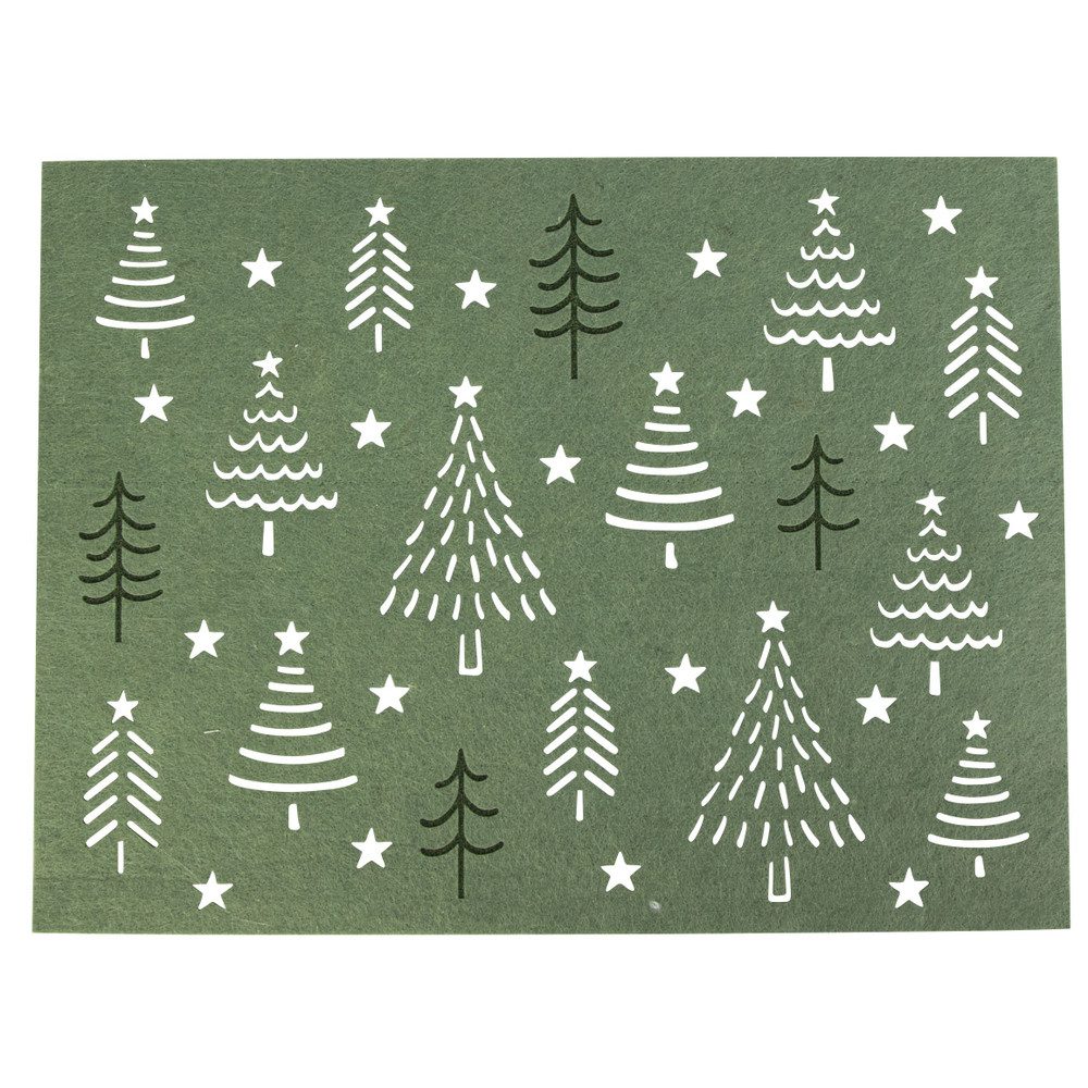 MICA Weihnachtsfigur Platzmatte Tannen - grün günstig online kaufen