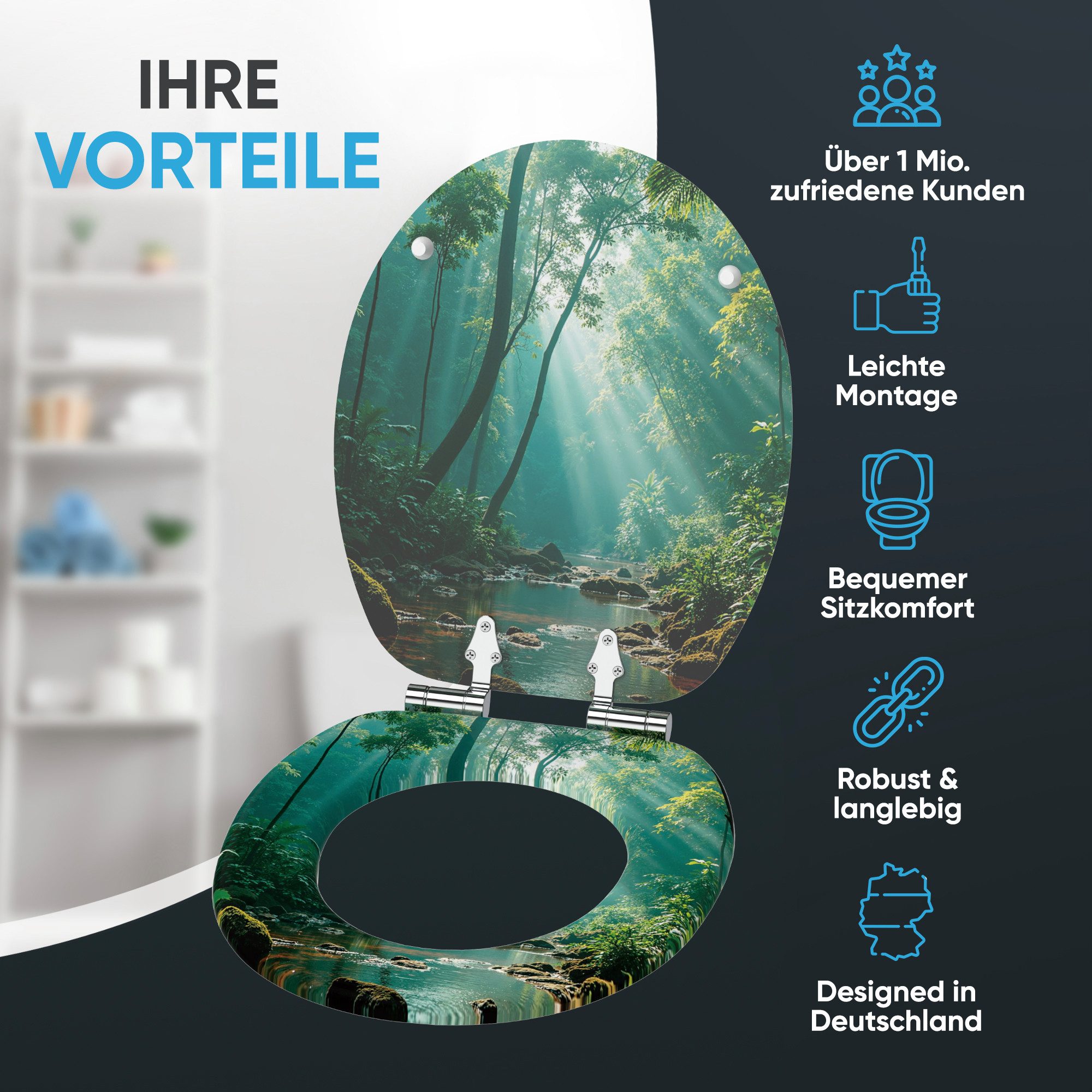 Sanilo WC-Sitz Rainforest, mit Absenkautomatik, hochwertig & modern, univer günstig online kaufen