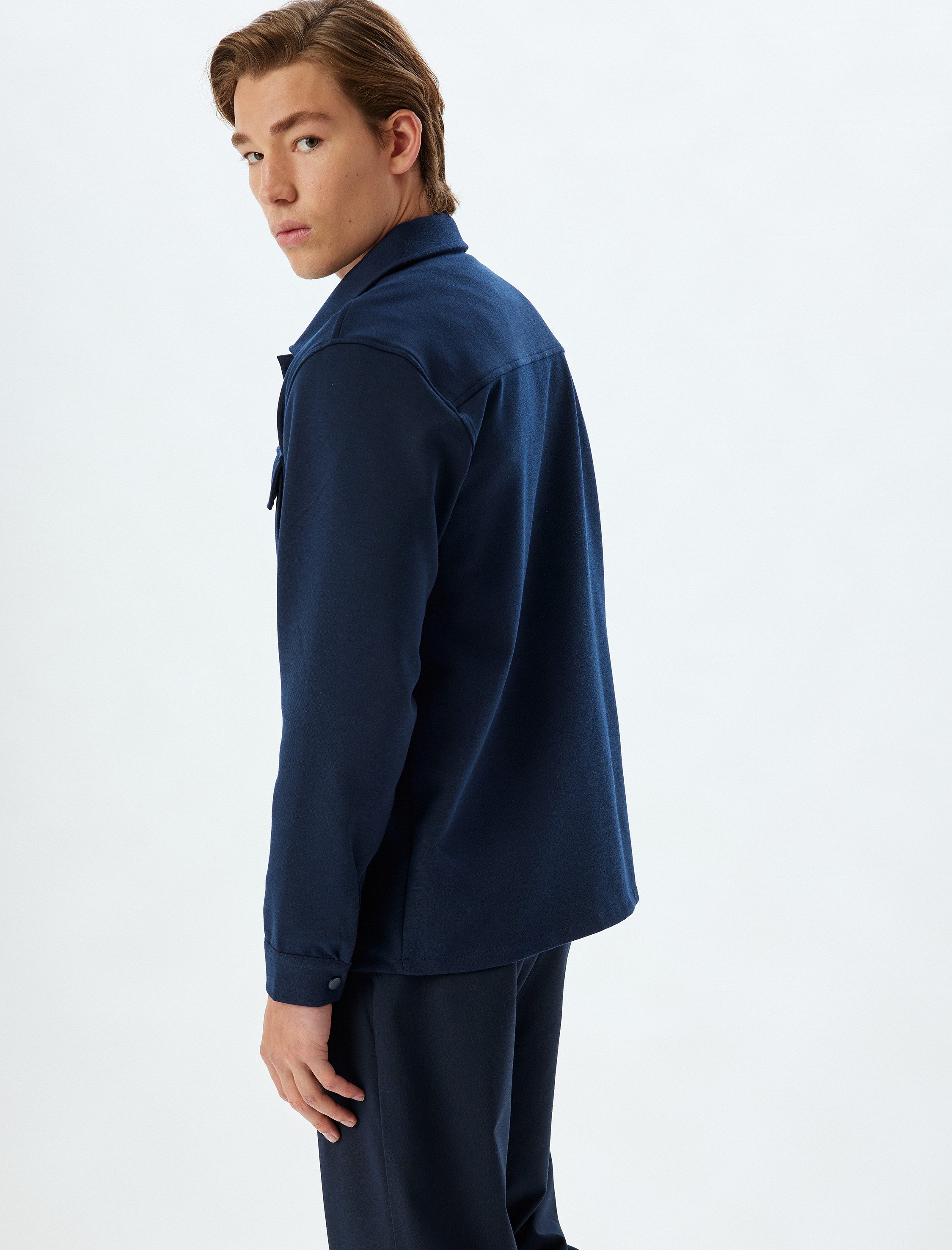 Koton Blouson Koton Viskose-Hemdjacke Mit Taschen