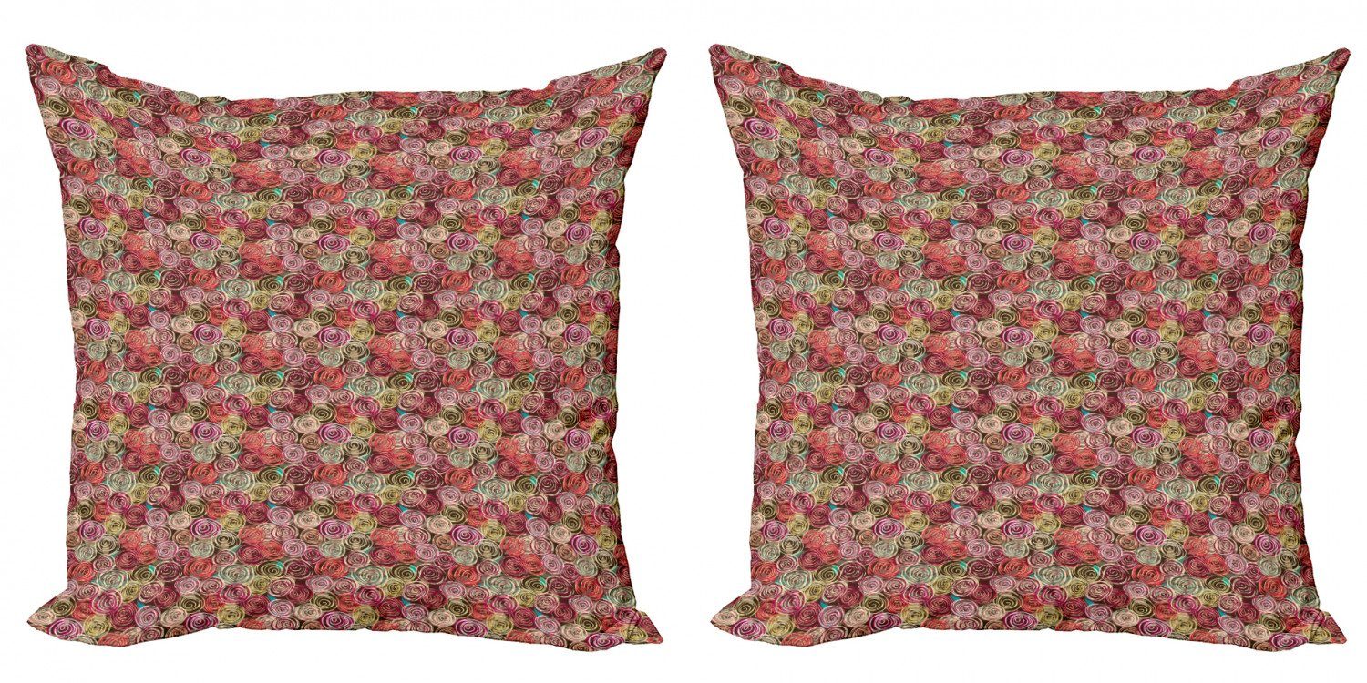 Kissenbezüge Modern Accent Doppelseitiger Digitaldruck, Abakuhaus (2 Stück), Abstrakt Rosen-Blumen-Surreal