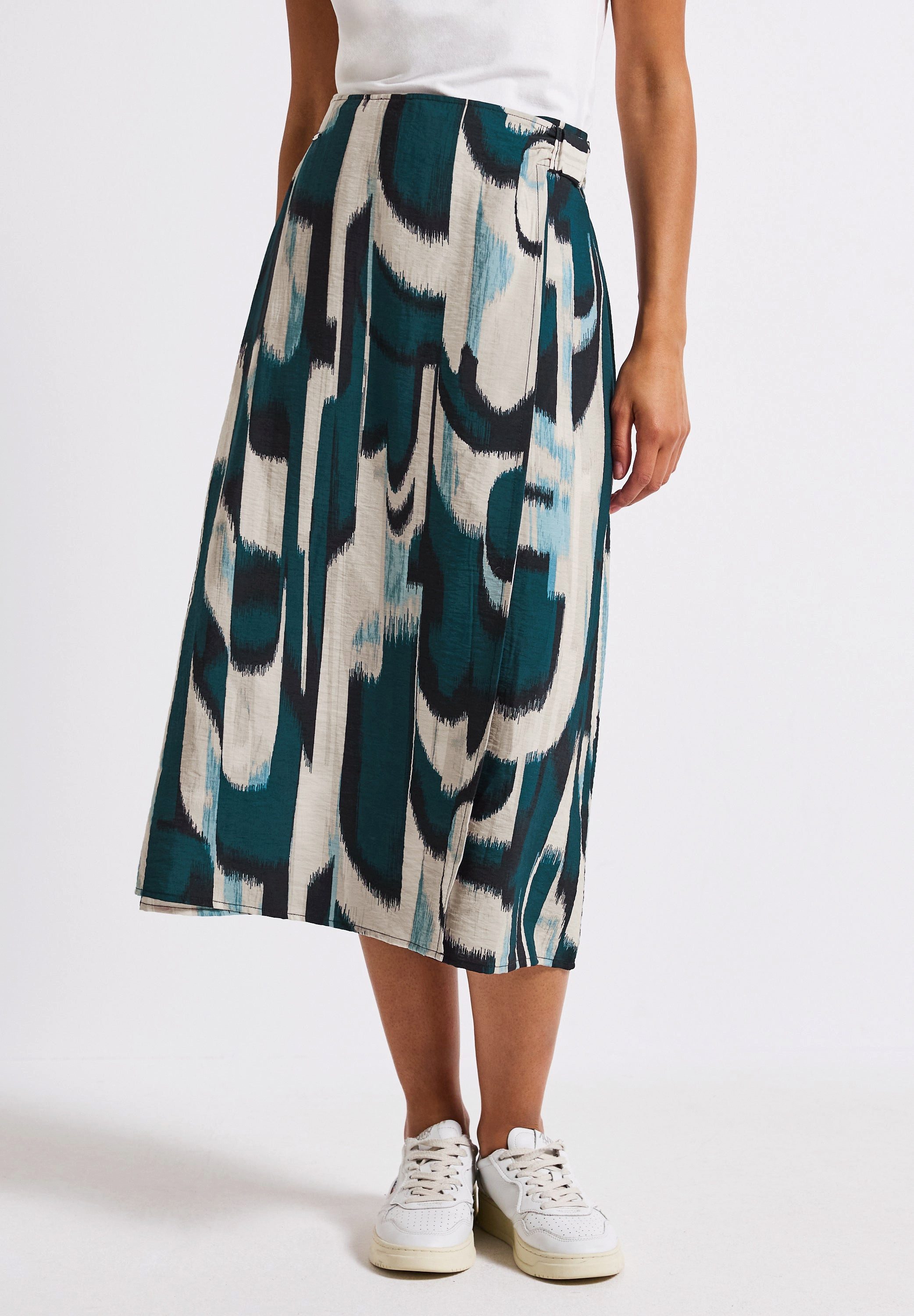 STREET ONE Midirock Midi-Rock in Wickel-Optik (1-tlg) günstig online kaufen