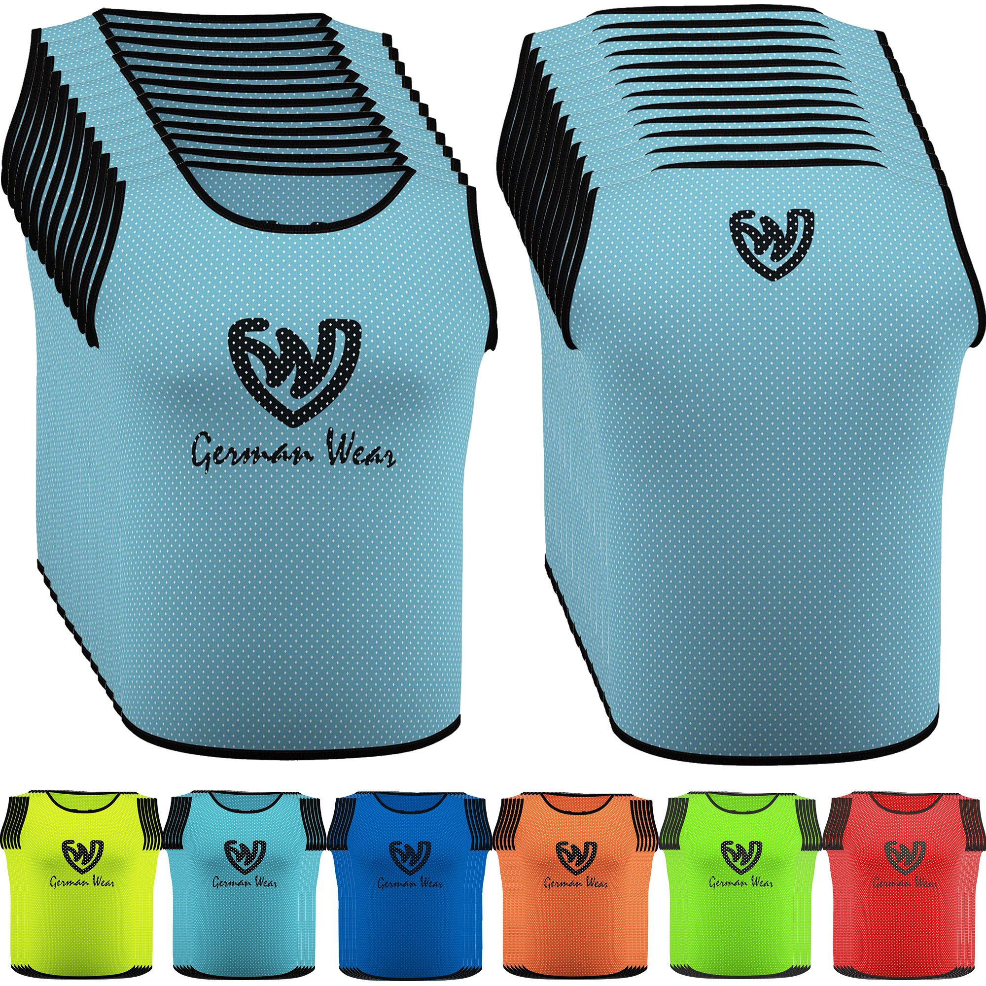 German Wear Trainingsleibchen GWLB01 10er Pack (Spar-Set, 10er Pack) 10x German Wear Fußball Leibchen Trainingsleibchen