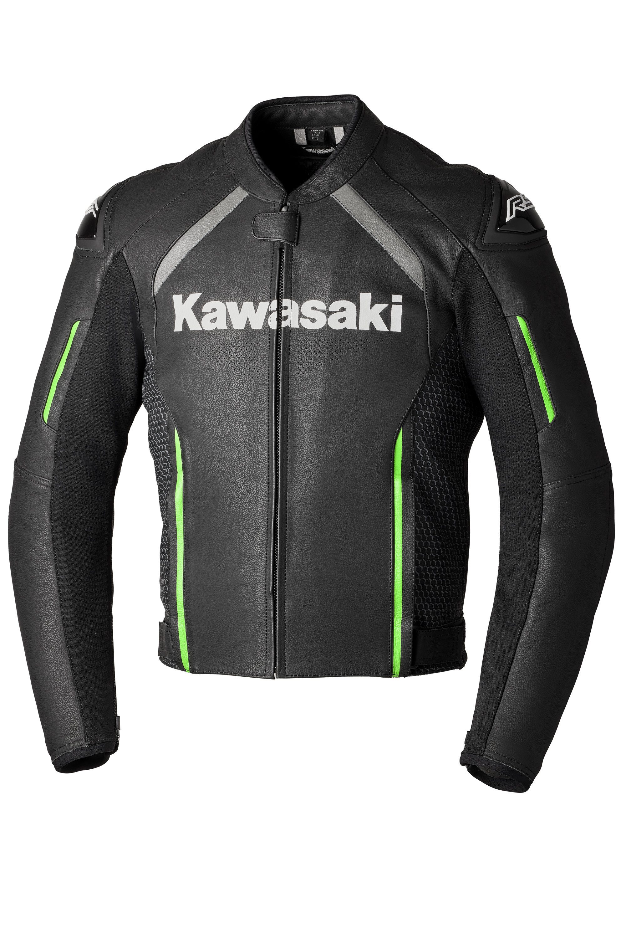 Kawasaki Motorradjacke Kawasaki Motorrad Lederjacke RIMINI günstig online kaufen