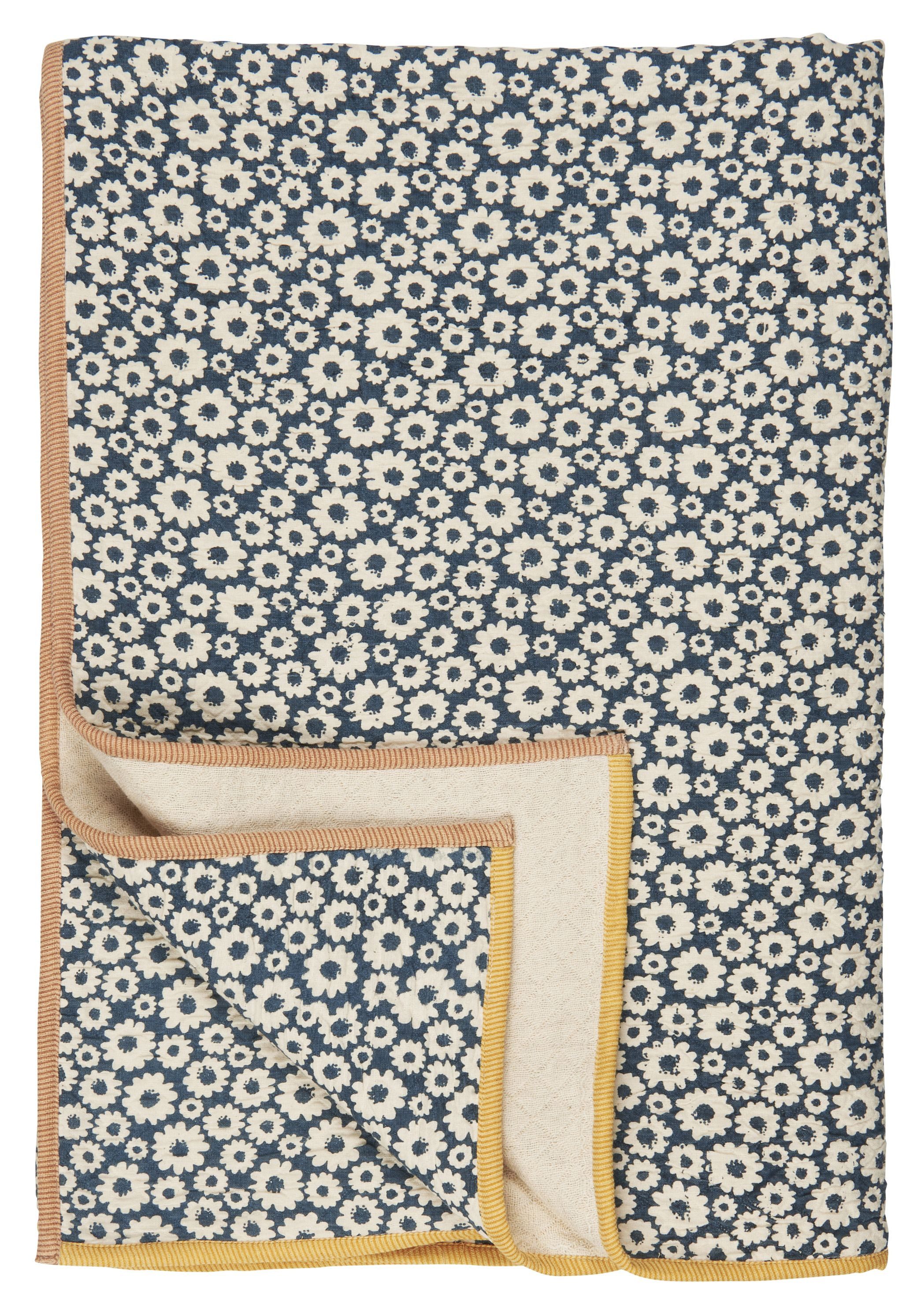 Wohndecke Ib Laursen - Decke Plaid Kuscheldecke Wohndecke Blumenmuster Petr günstig online kaufen