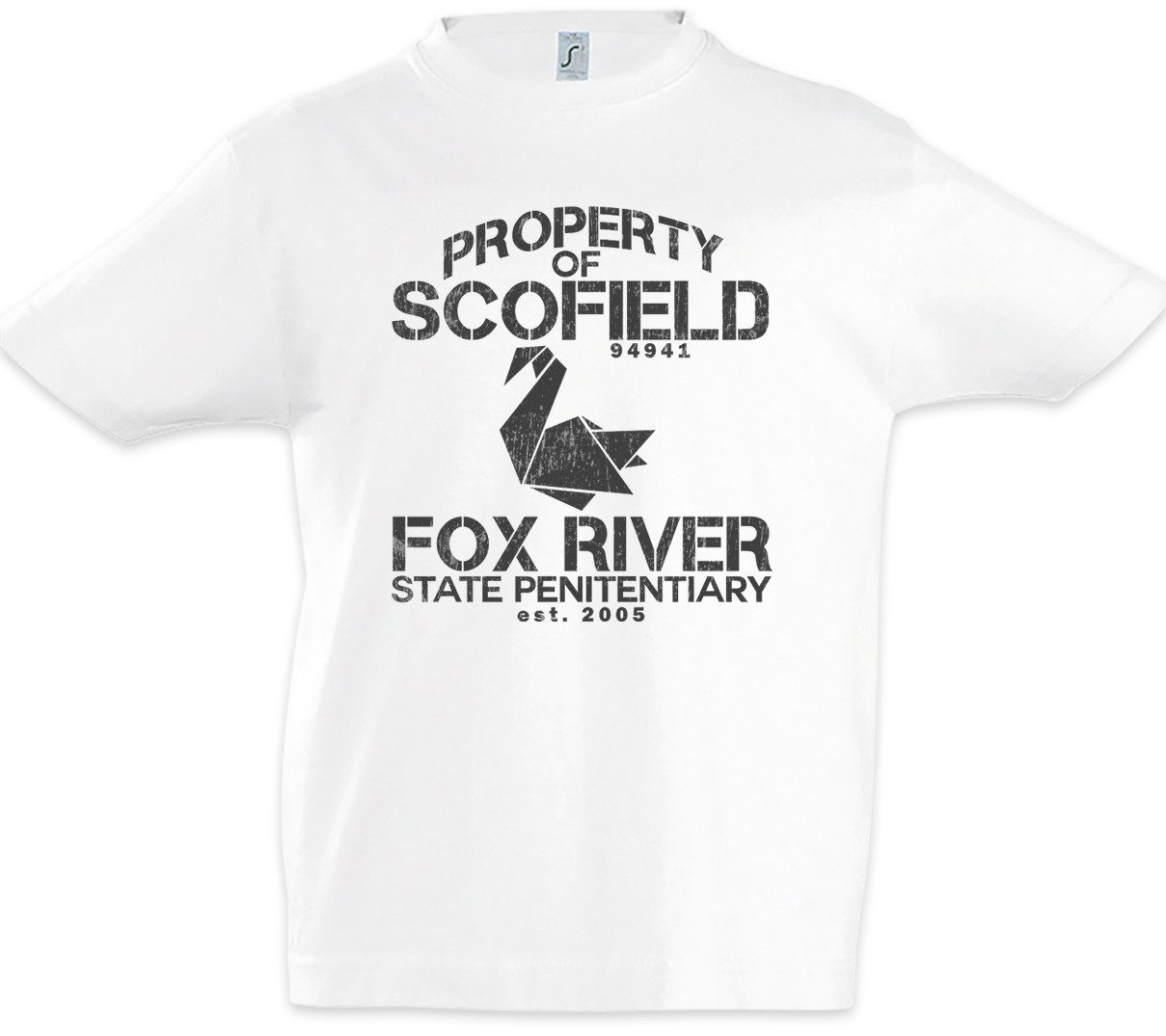 Print-Shirt Property Of Scofield Kinder T-Shirt Prison Michael Logo Symbol Zeichen