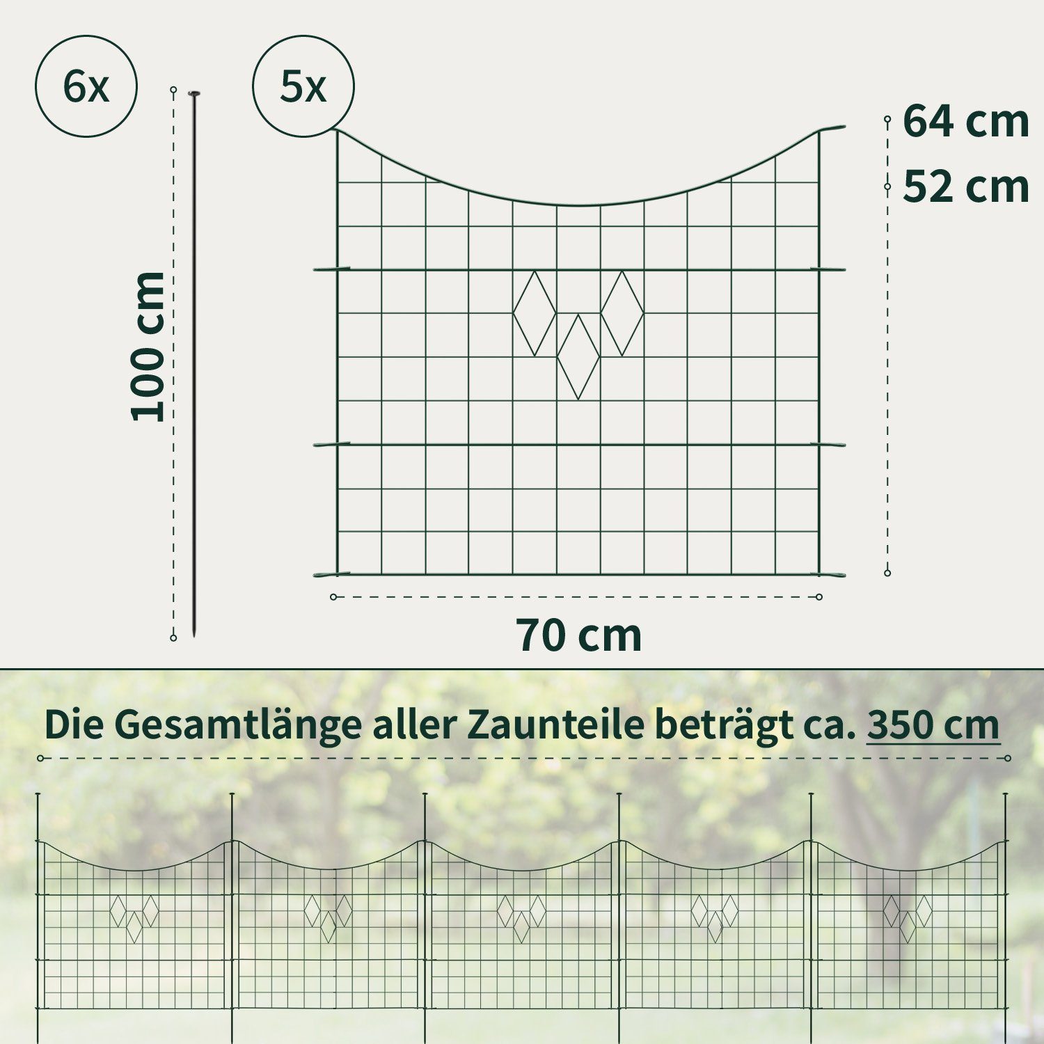 VERDOBA Zaun Teichzaun Gartenzaun Hundezaun - günstig online kaufen