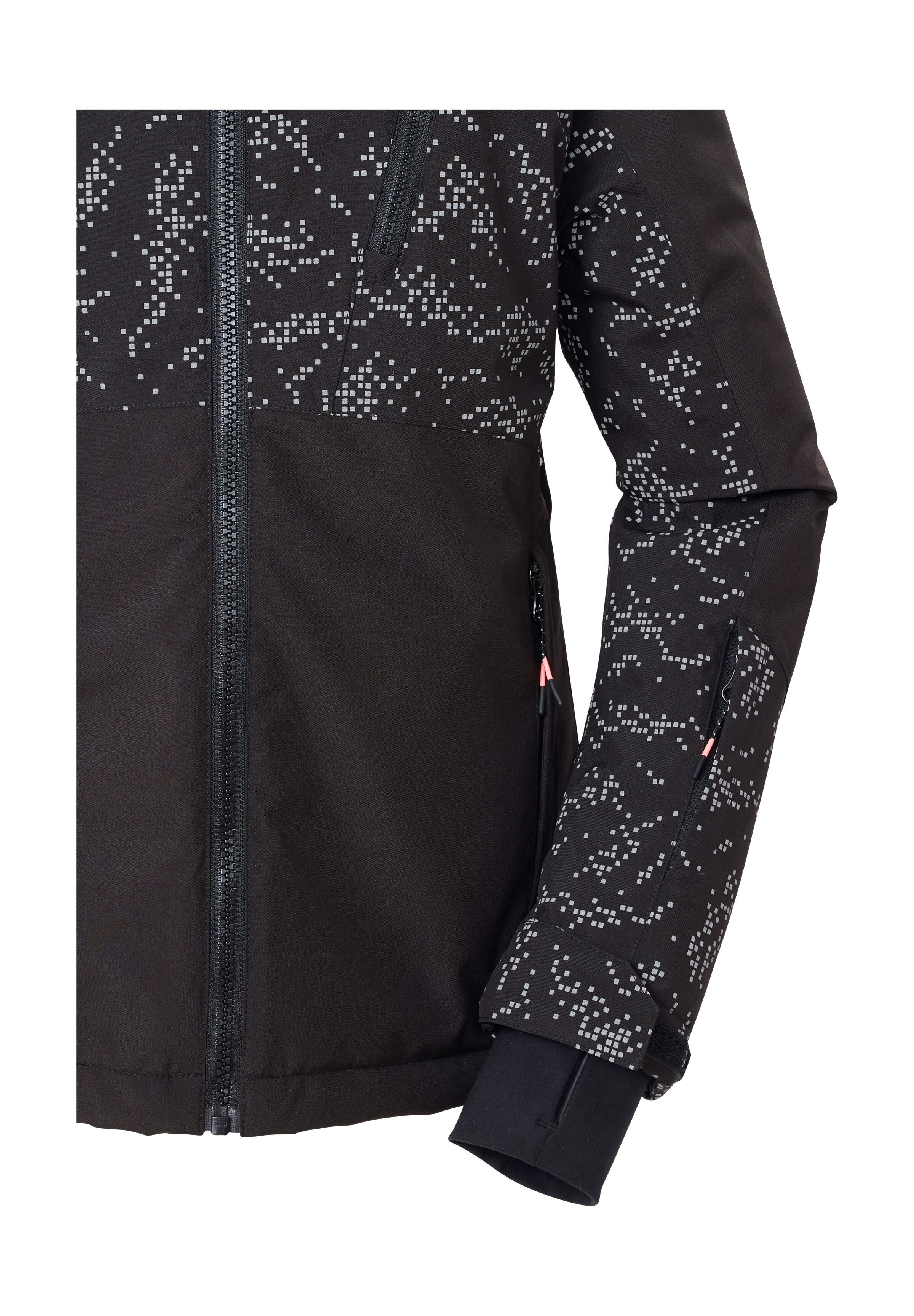 Killtec Skijacke KSW 189 GRLS SKI JCKT Wind- und wasserdicht, atmungsaktiv, grafischer All-over-Print – Bild 4 von 5