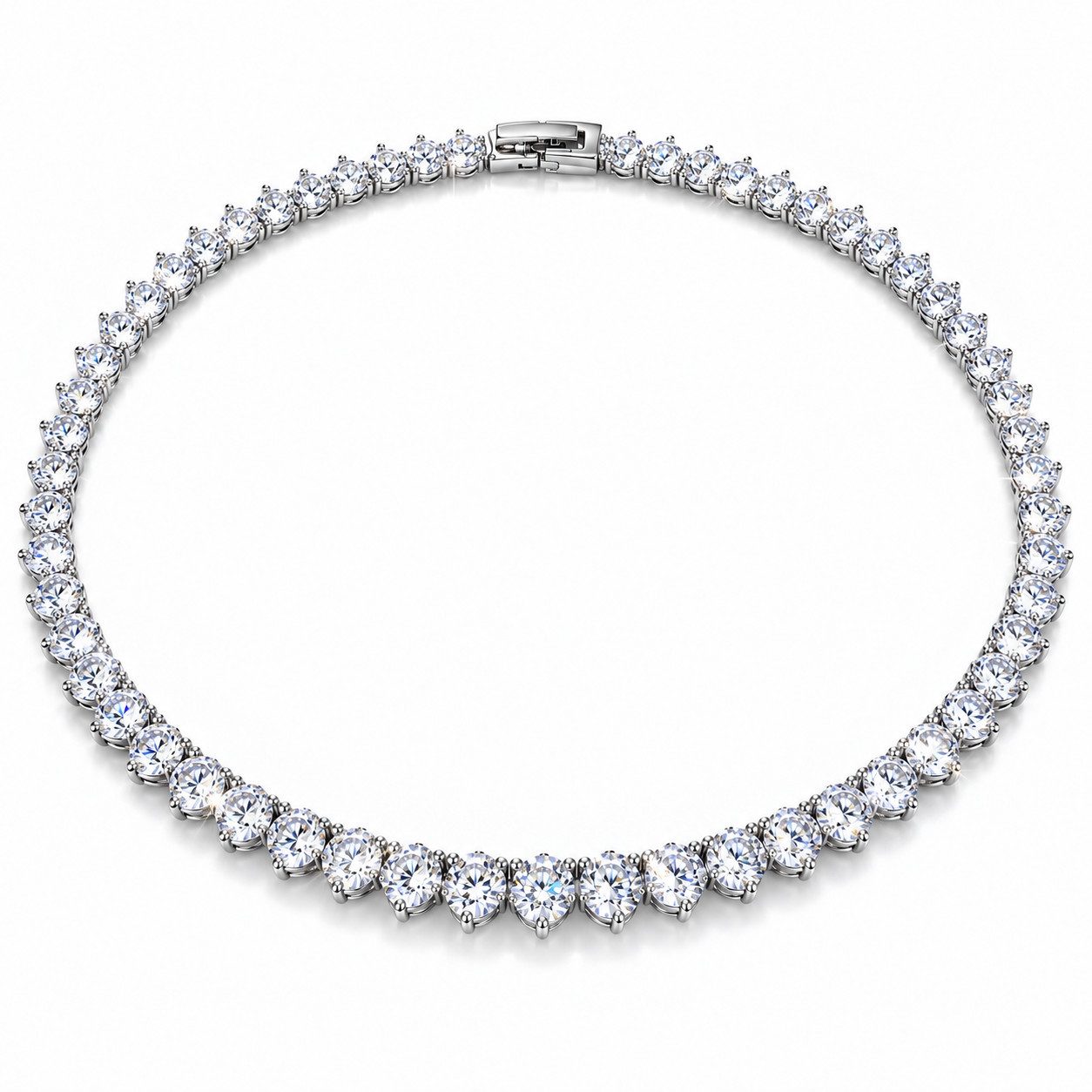 ROUGEMONT Collier Funkelnde Damen Collier Halskette -Zirkonia Tennis Halskette