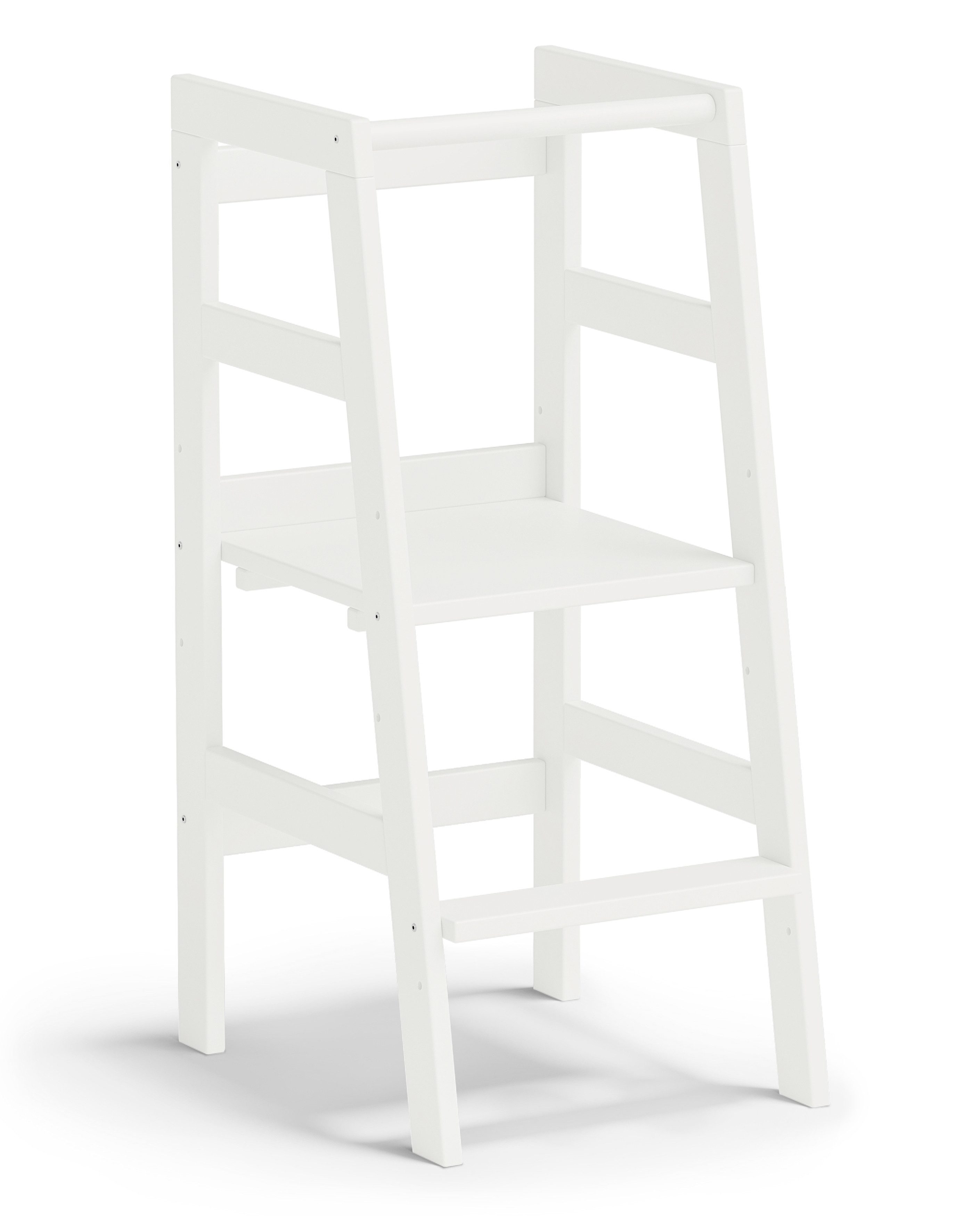 Bellabino Stehhilfe Milo (Lernturm weiß), 3-fach höhenverstellbar, aus Kiefer Massivholz