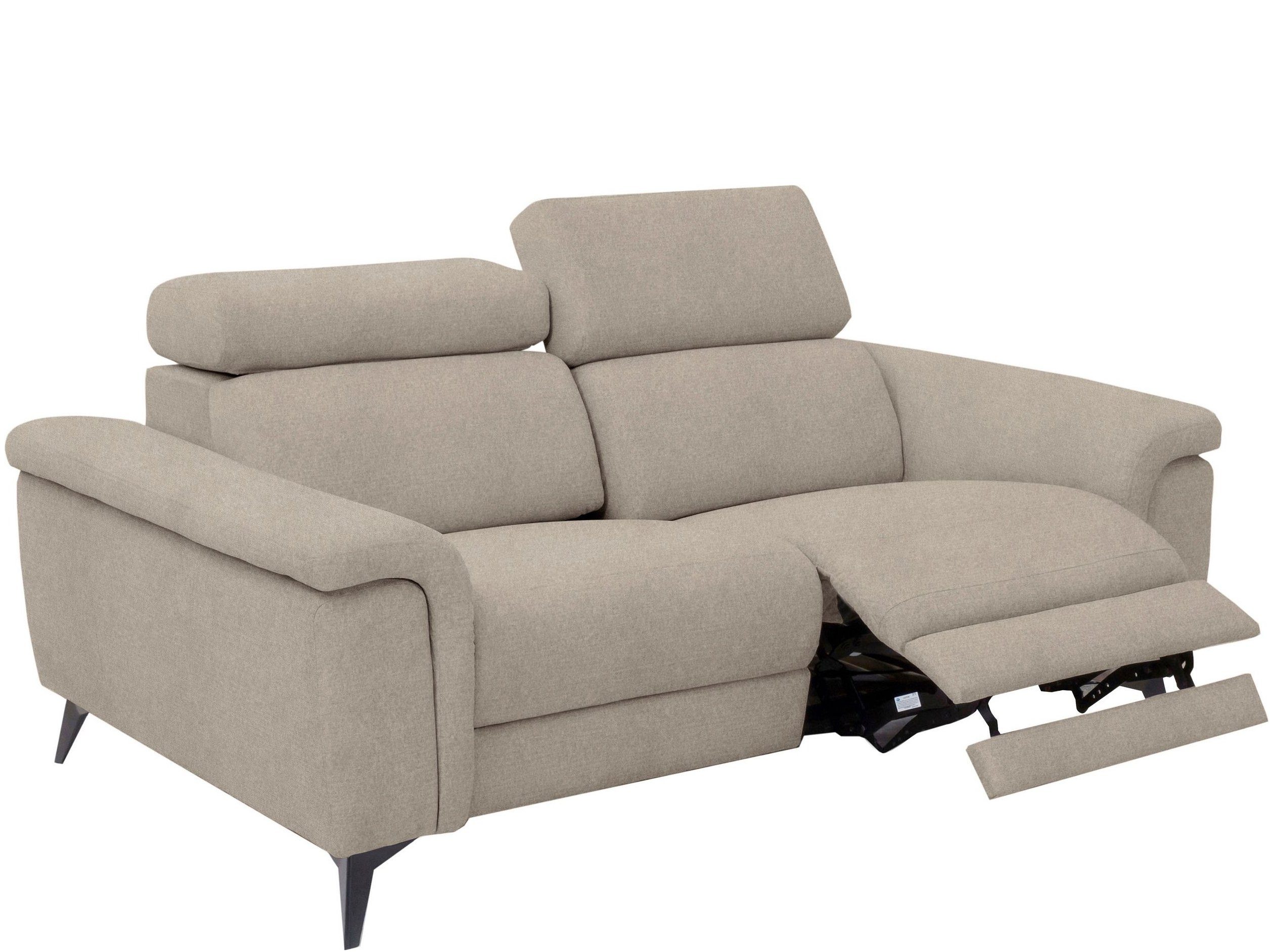 loft24 2-Sitzer Mary, Sofa mit Relaxfunktion, Lederoptik, Breite 168 cm beige