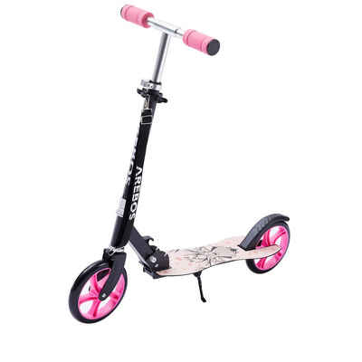 Arebos Scooter »Tretroller, Tragegurt, Höhenverstellbar, Tritt-Bremse, max. 100 kg«