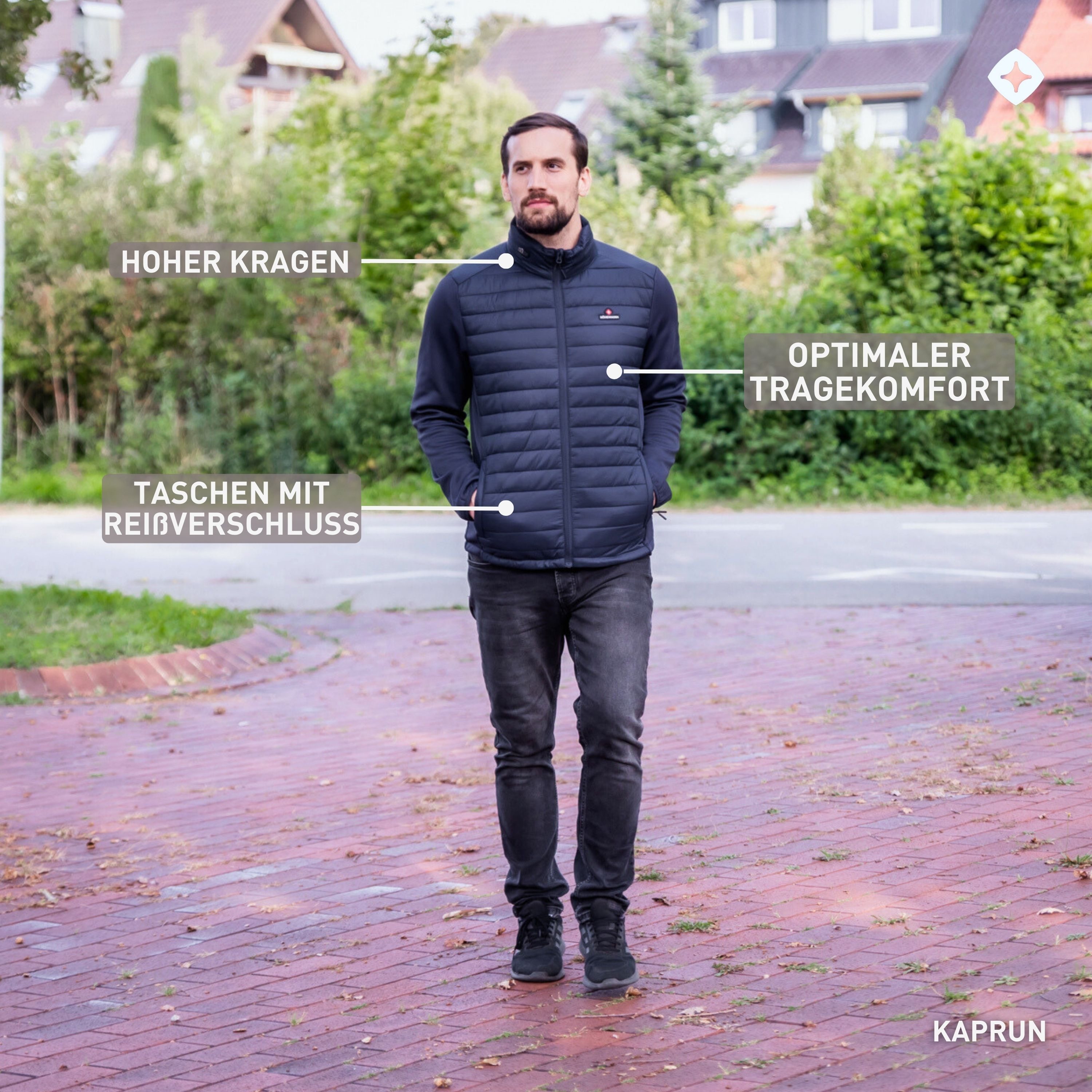 Höhenhorn Hybridjacke Kaprun Herren Jacke für Männer Steppjacke Softshell Sportjacke Steppjacken Softshelljacken Kombination