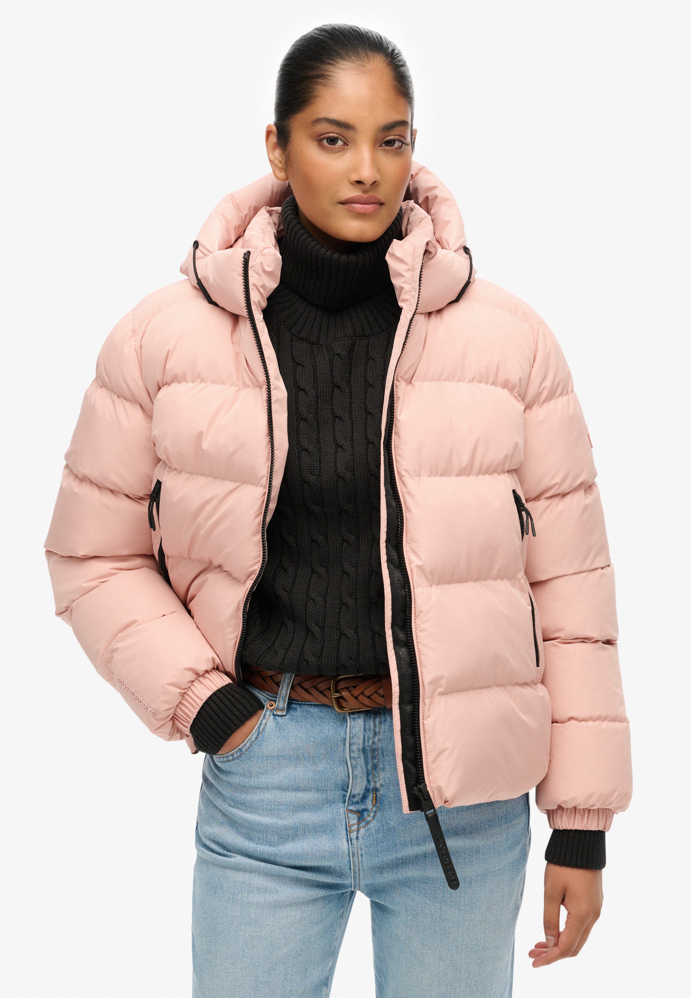 Superdry Steppjacke HOODED SPORTS PUFFER JACKET günstig online kaufen