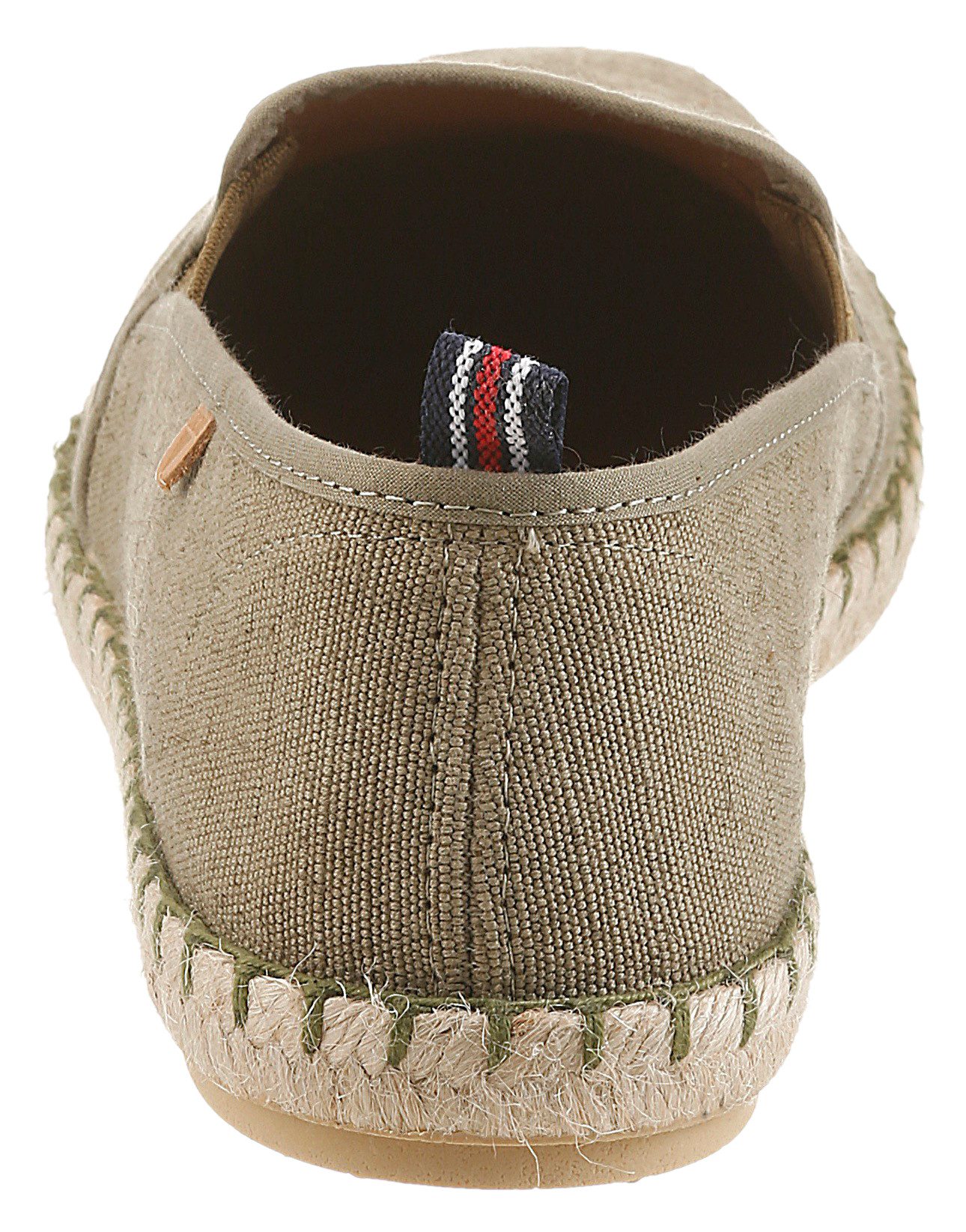 VERBENAS TOM MALI Slipper Schlupfschuh, Urlaubsschuh, Flat mit Bast-Sohlenumrahmung