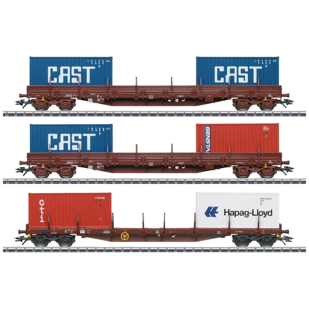 Güterwagen Märklin 47119 H0 3er-Set Containerwagen der SNCB