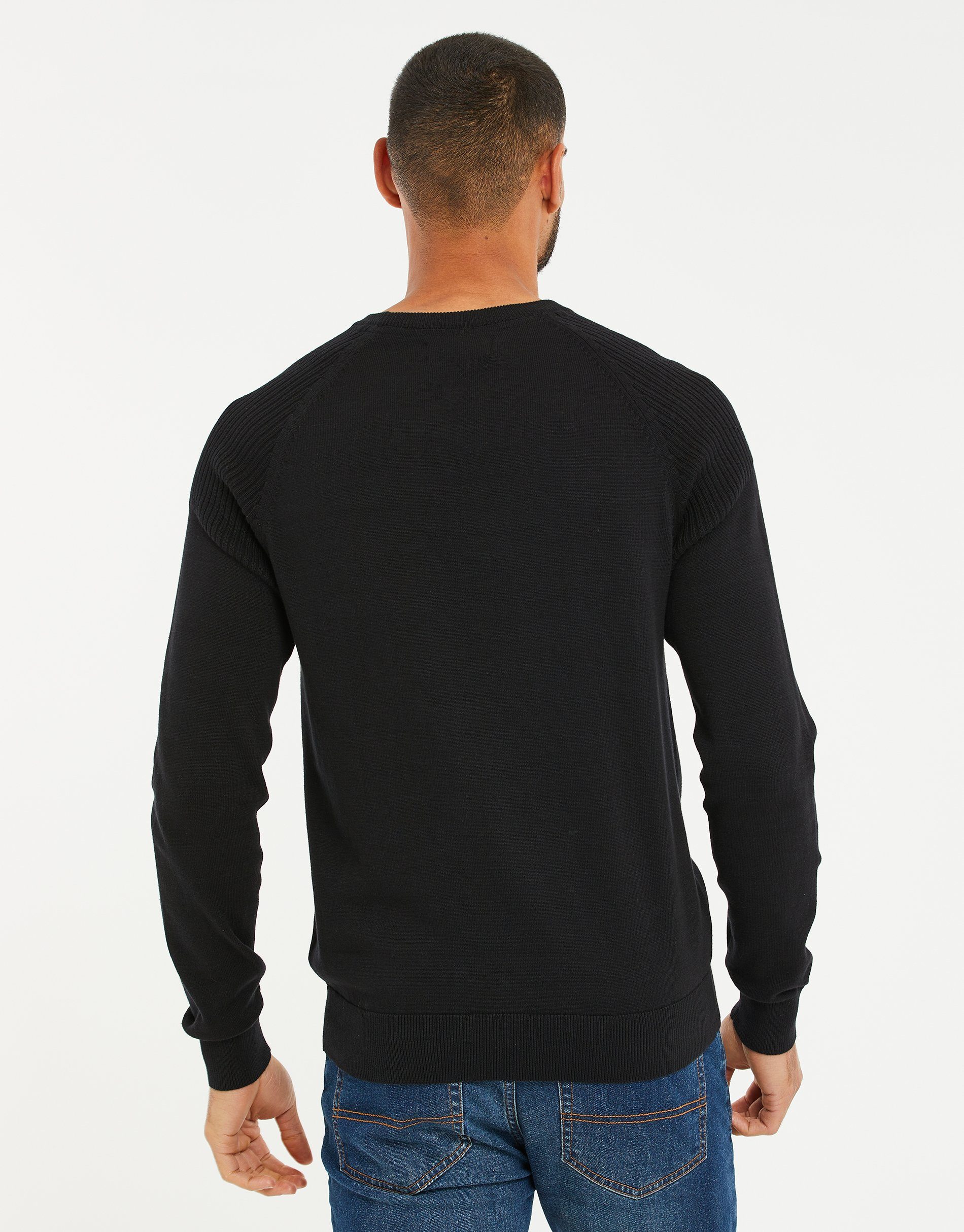 Threadbare Sweatshirt THB Jumper schwarz-black Badger