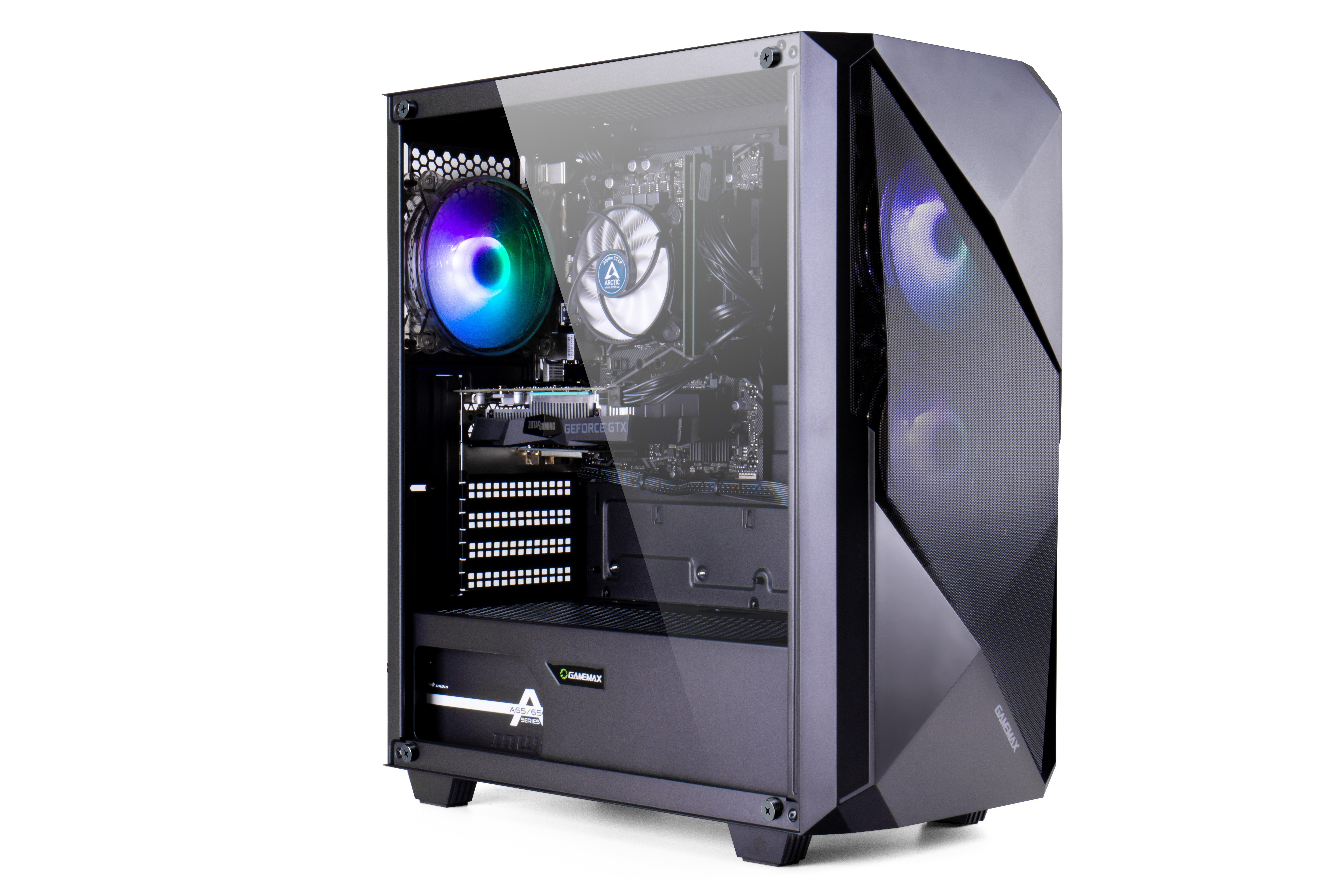 GAMEMAX MegaDeal Striker 2599 AMD Ryzen 7 5700X RTX 5060 32GB DDR4 1TB SSD PC-Komplettsystem (32", AMD Ryzen 7 5700X, RTX™ 5060, 32 GB RAM, 1000 GB SSD, Windows 11 + MSI MAG 32C6 Curved Monitor, 80cm (32)