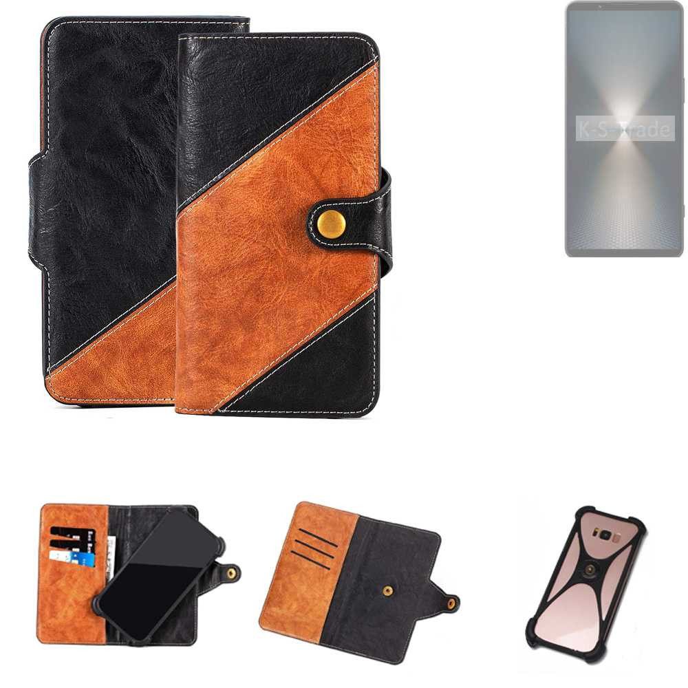 K-S-Trade Handyhülle für Sony Xperia 1 VI, Handyhülle Schutzhülle Bookstyle Case Wallet-Case Handy Cover