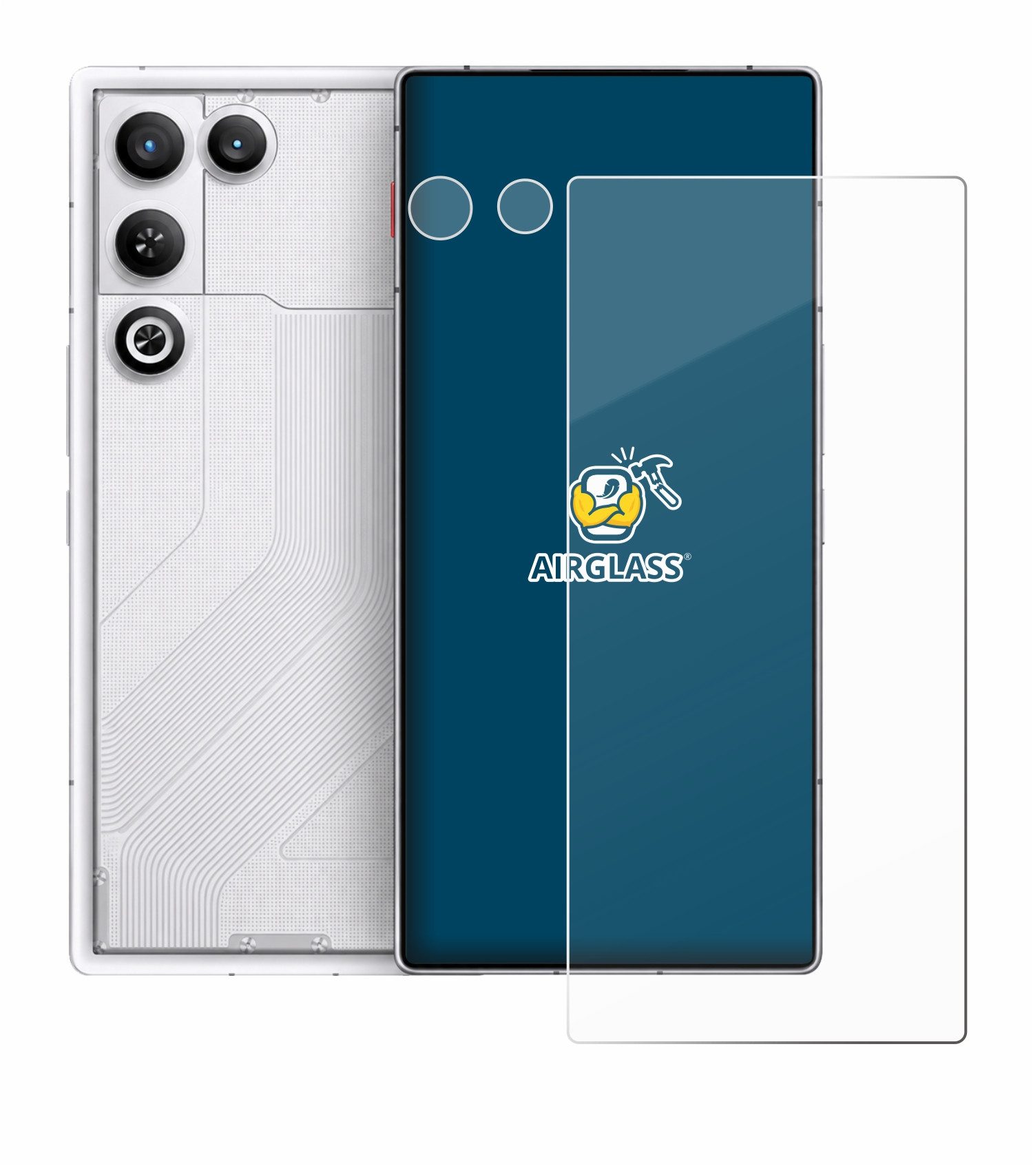 BROTECT Displayschutzglas Folie für ZTE Nubia Red Magic 11 Air (Display+Kamera), Schutzfolie Glas Panzer Display Schutz klar