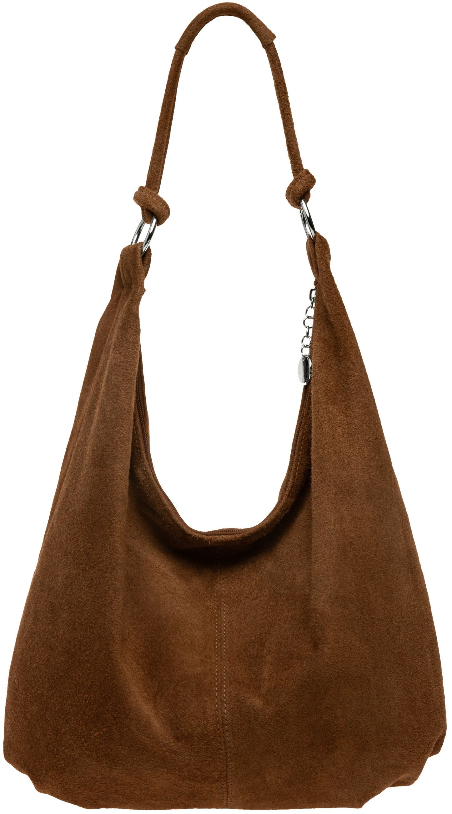 Caspar Schultertasche Damen Vintage Leder Tasche Hobo Bag - CLASSIC LINE - günstig online kaufen