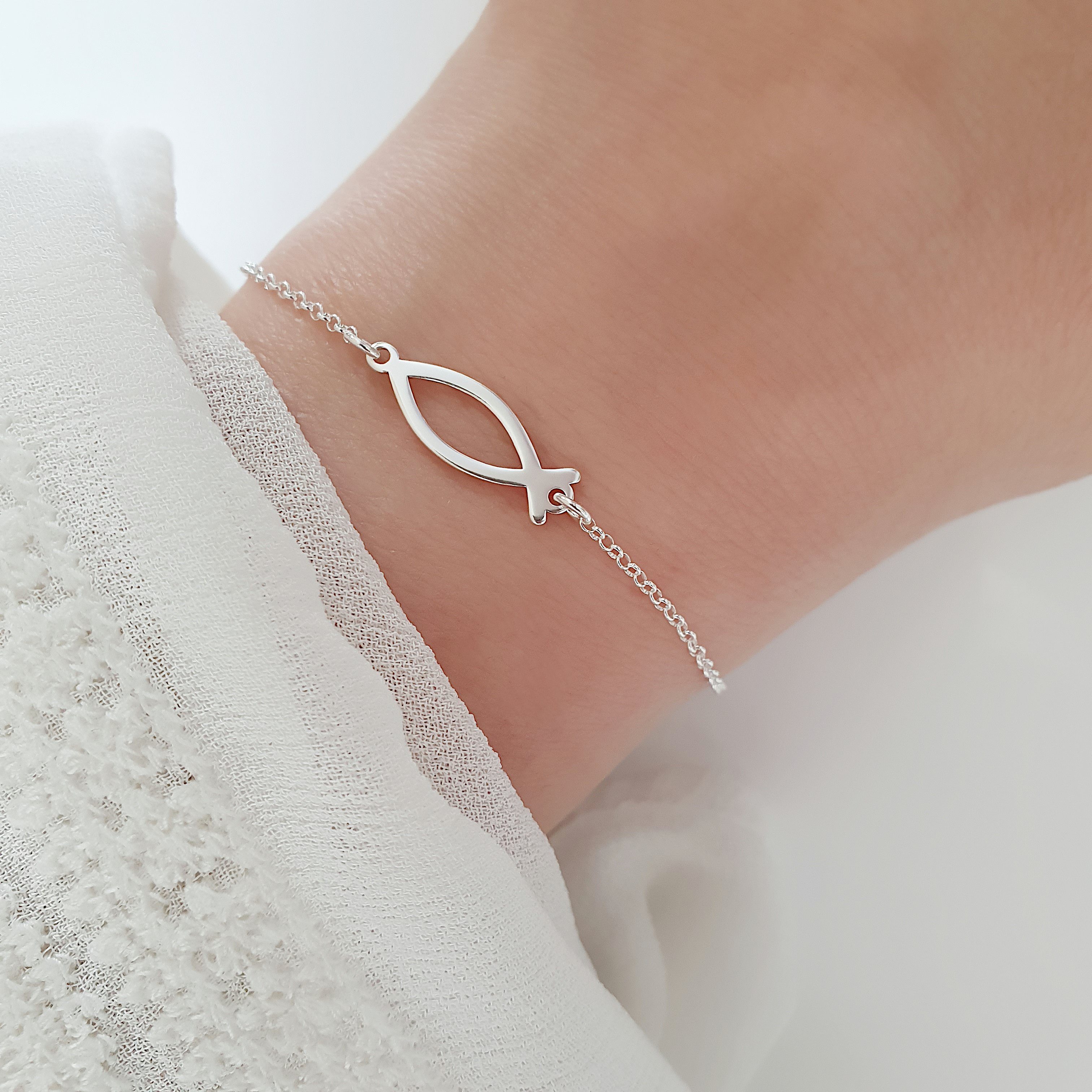 SCHOSCHON Armkette ICHTHYS Fisch-Symbol 925 Silber günstig online kaufen