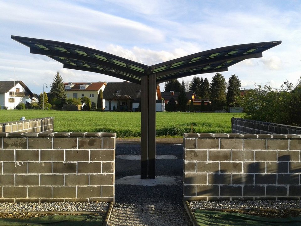 Ximax Doppelcarport Portoforte Typ 60 Y-mattbraun, BxT: 543x495 cm, 240 cm  Einfahrtshöhe, Aluminium