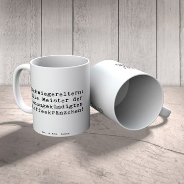 Mr. & Mrs. Panda Tasse Kaffeekränzchen Schwiegereltern - Weiß - Geschenk, Büro Tasse, Oma, T, Keramik, Langlebige Designs