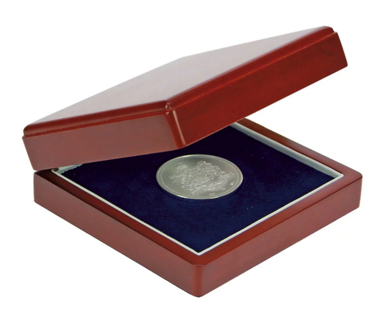 Safe-Album Münzetui Holz-Münz-Etui 7912 für 1 Münze, Für alle Münzen bis 90 mm Durchmesser.