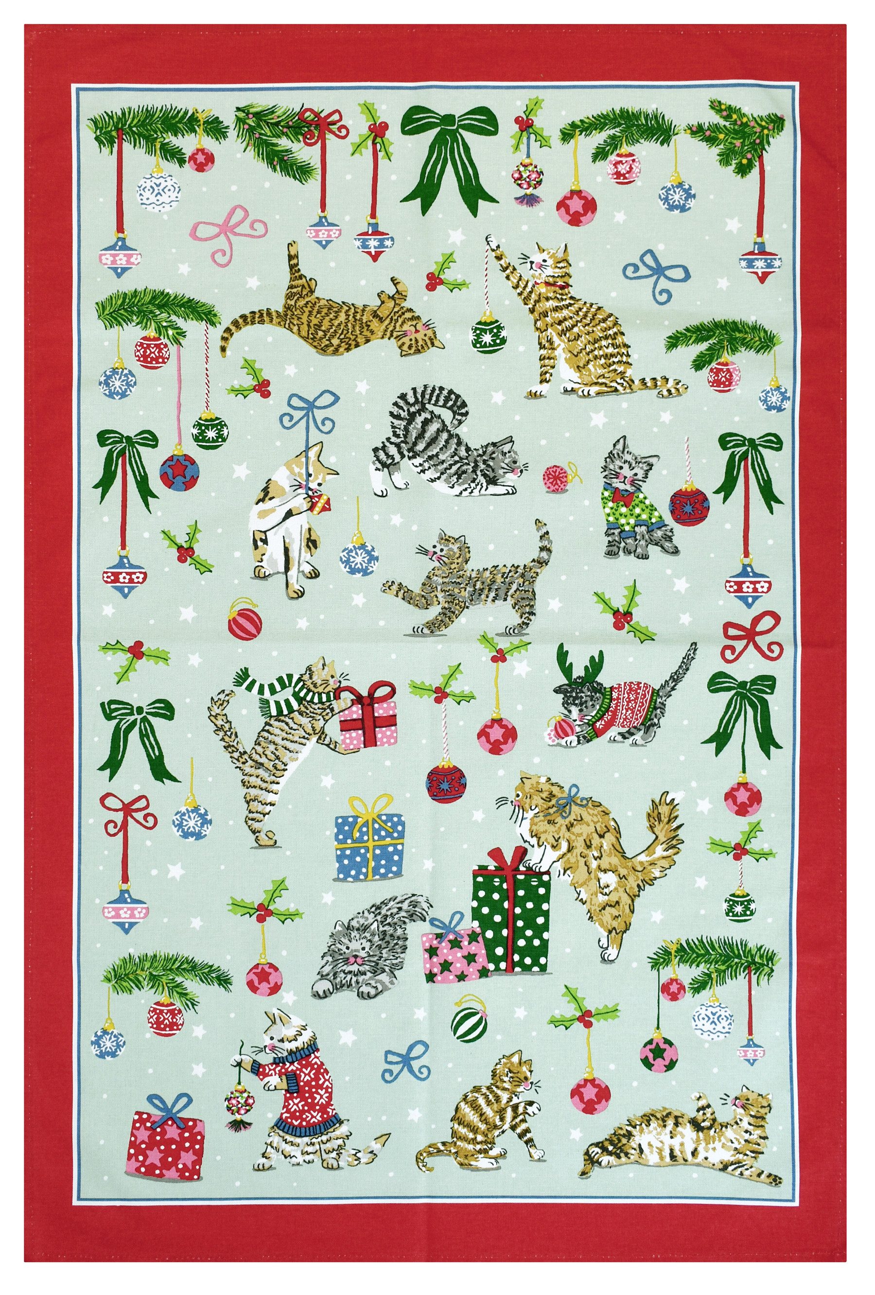 Ulster Weavers Geschirrtuch Christmas Cats, (1-tlg., 1-teilig), 100% Baumwolle 48x74cm Küchentuch