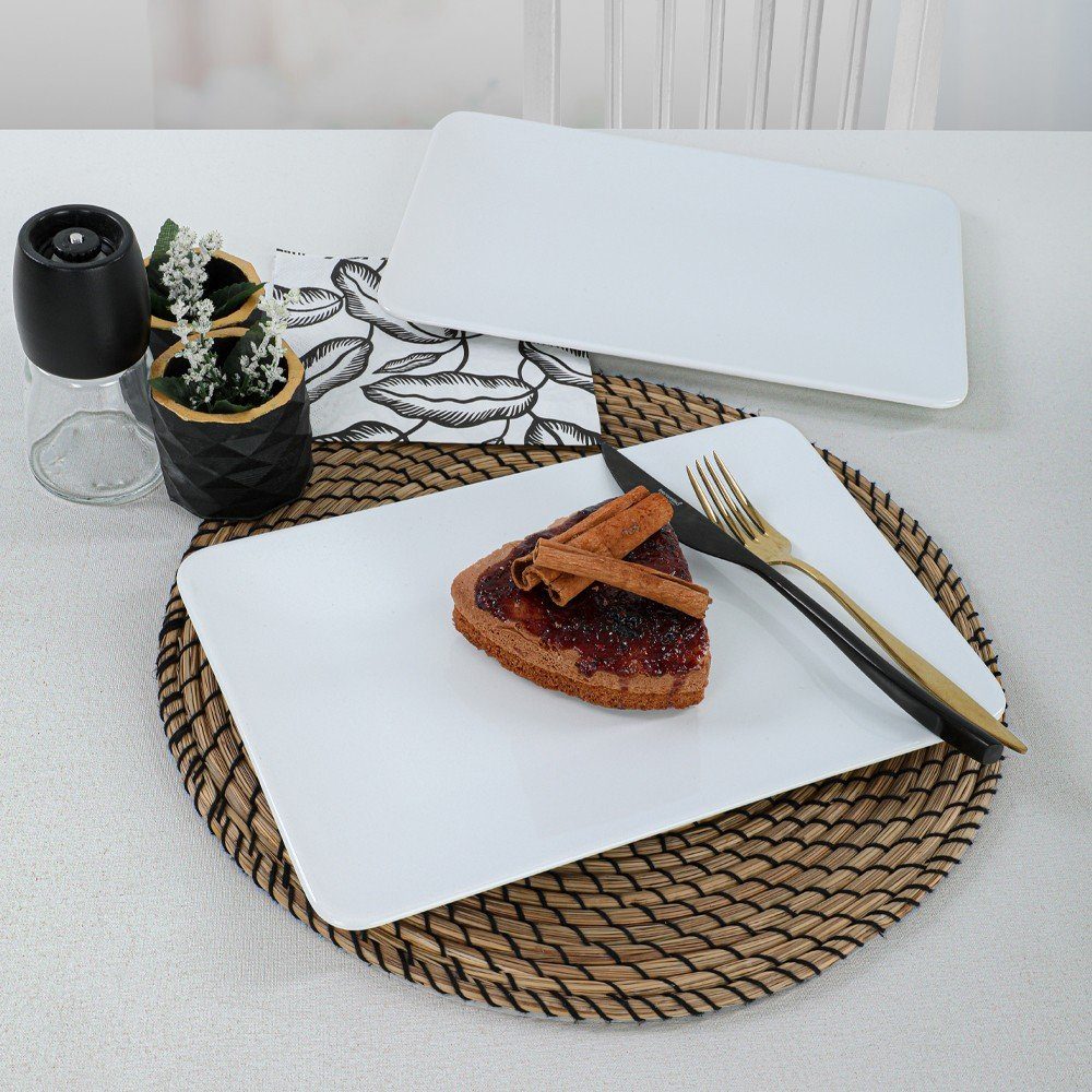 Hermia Concept Teller-Set Weiß, KRM1721, 100% Keramik Essteller