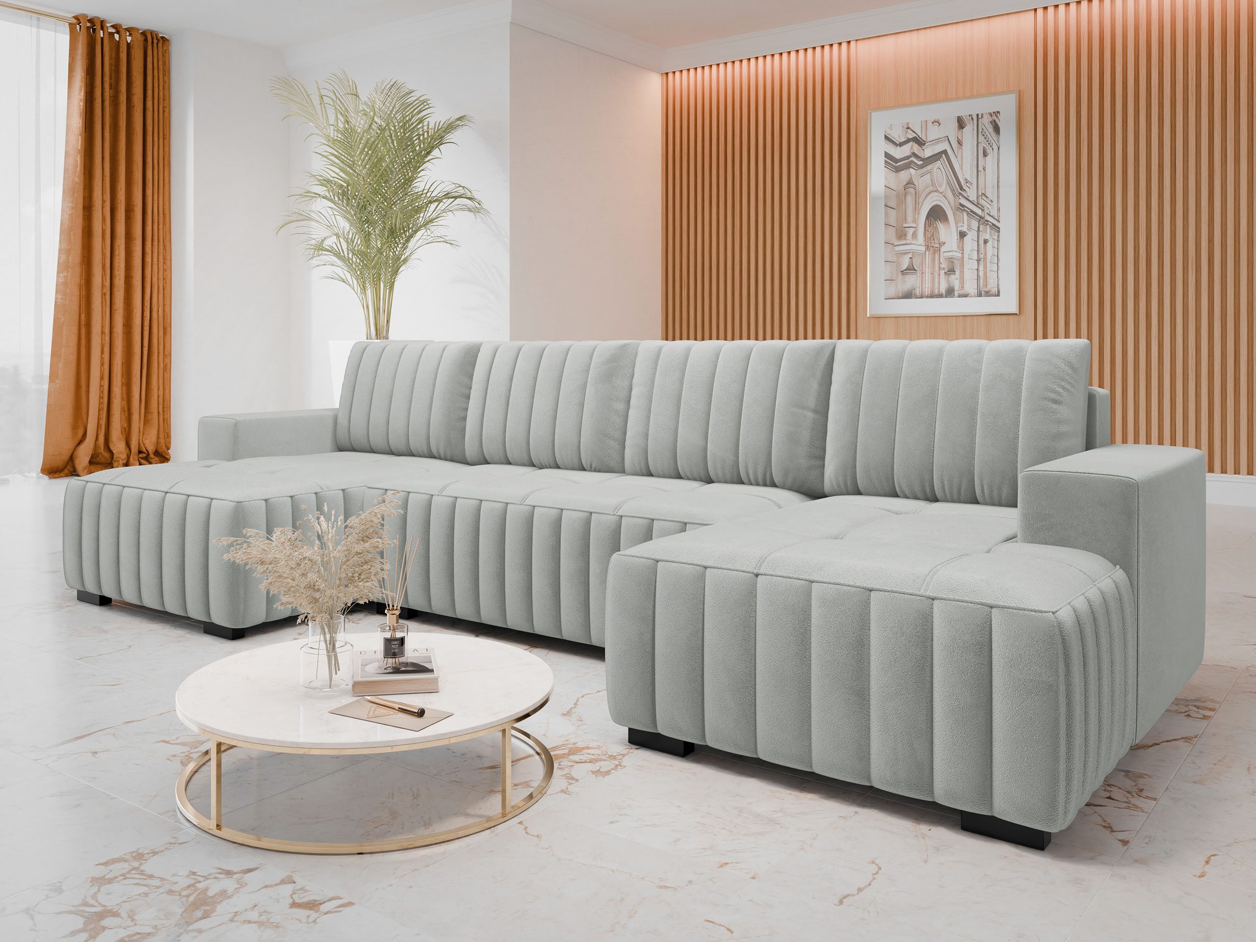 MIRJAN24 Wohnlandschaft Hugo U, mit Bettkasten günstig online kaufen