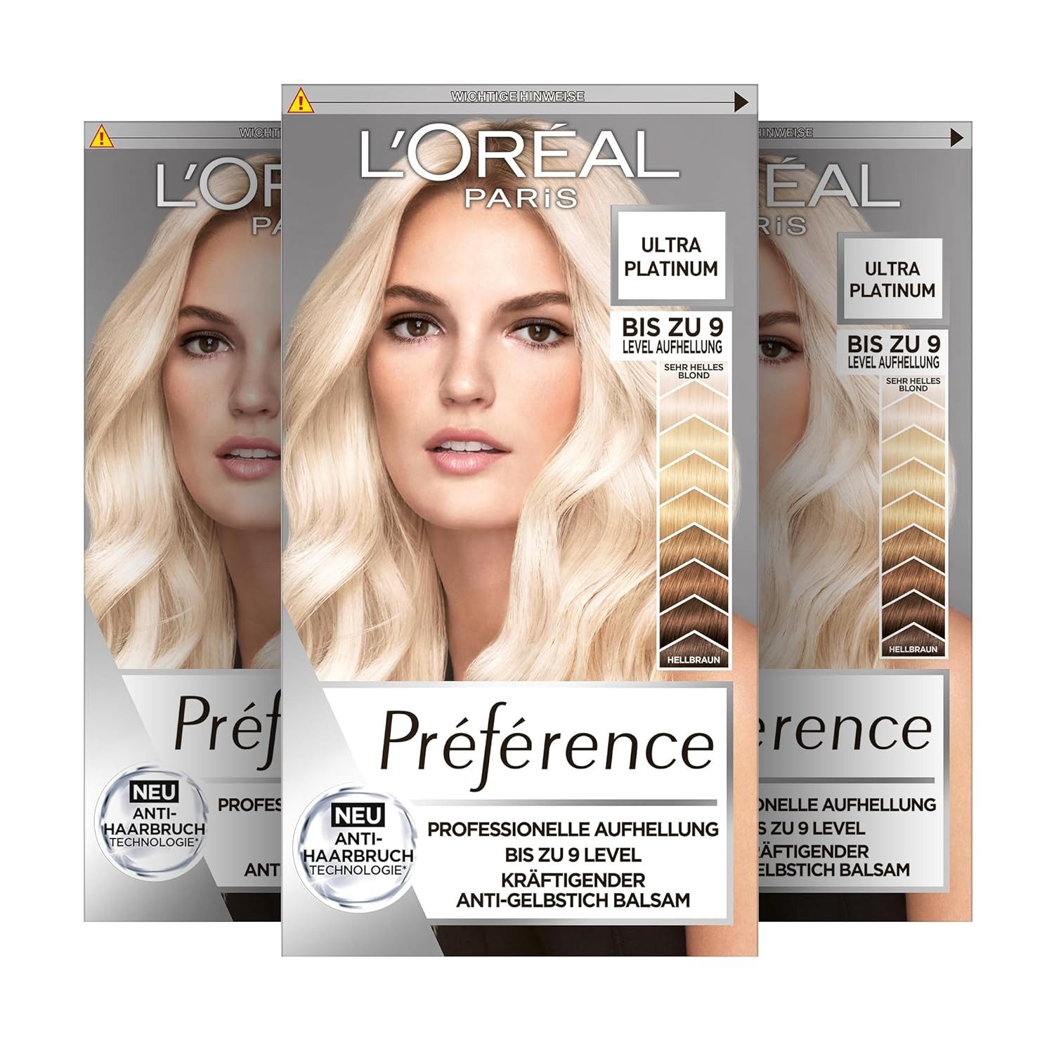 L'ORÉAL PARIS Haarfarbe Permanente Haarfarbe, Haarfärbeset - 3er Set