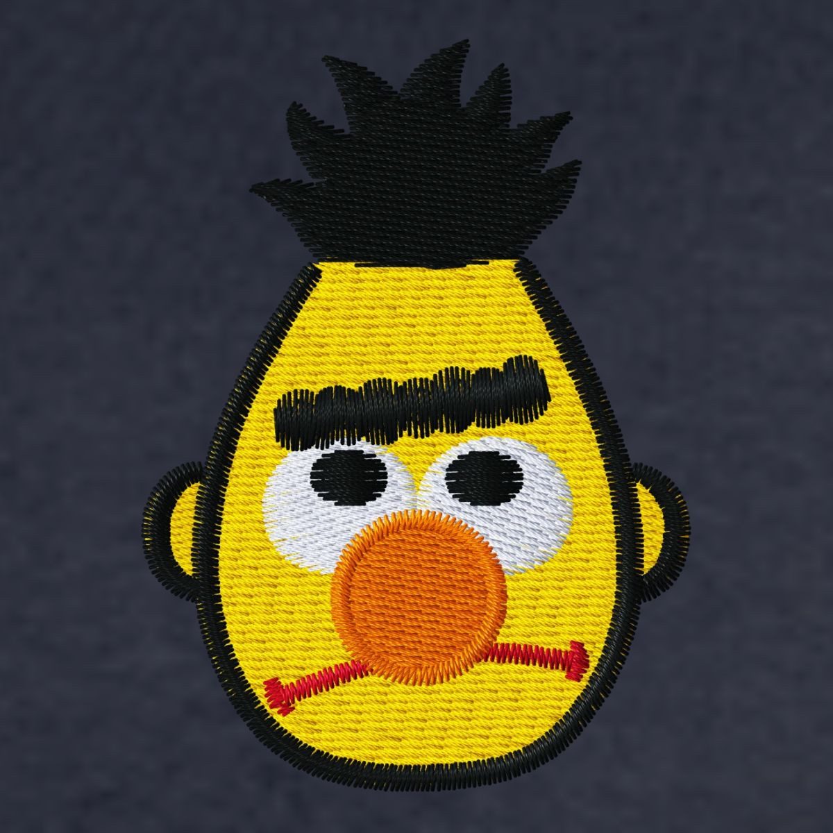 Spreadshirt Hoodie Sesamstraße Bert Als Stickmotiv Damen Premium Hoodie (1-tlg)