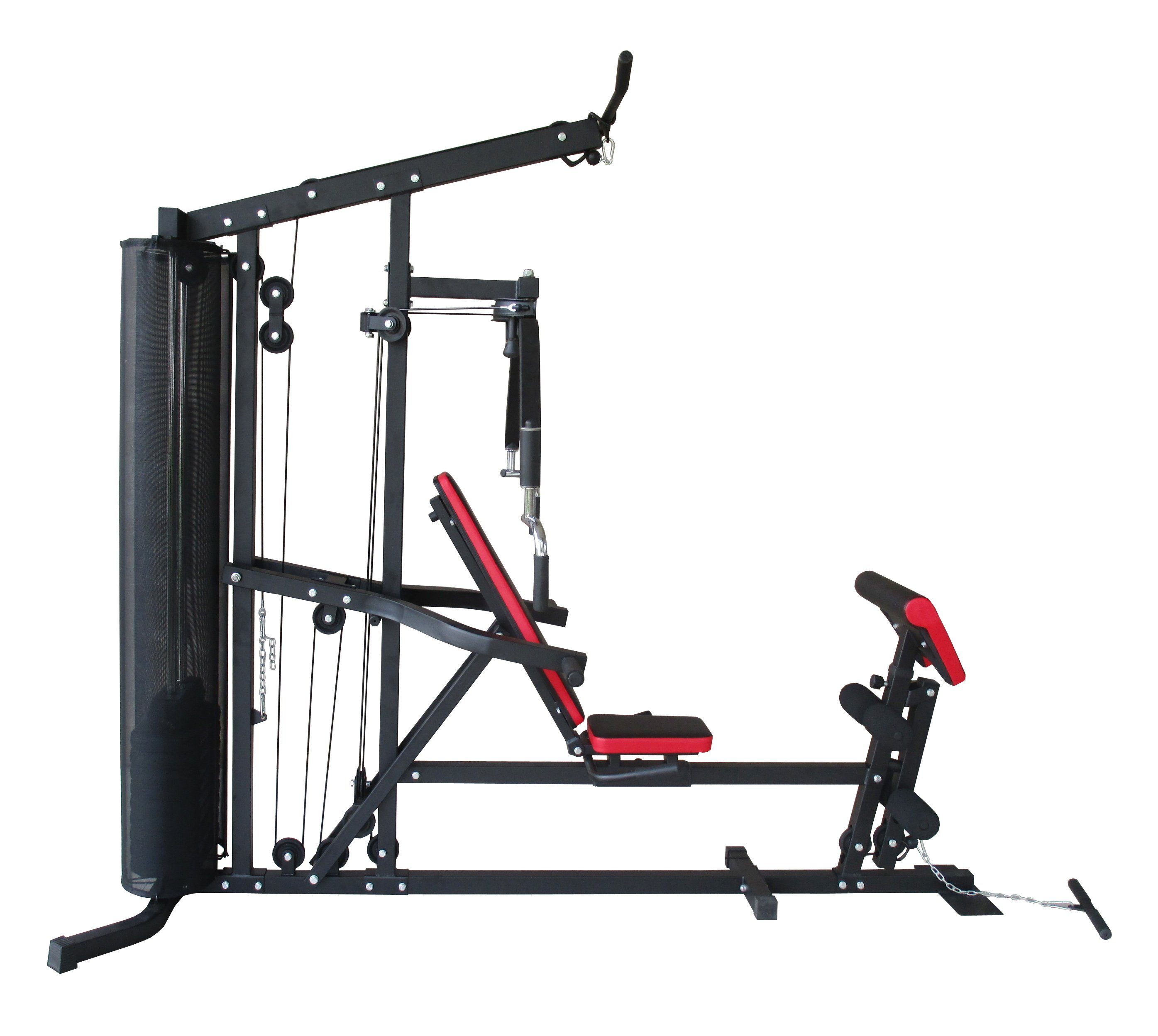 MOTIVE FITNESS by U.N.O. Kraftstation Multi-Gym Competition, 10 Gewichtsblöcke (Seilzug, Butterflystange, Latzug, Ruderfunktion und mehr), max. Benutzergewicht 120 kg, max. Trainingsgewicht 45 kg