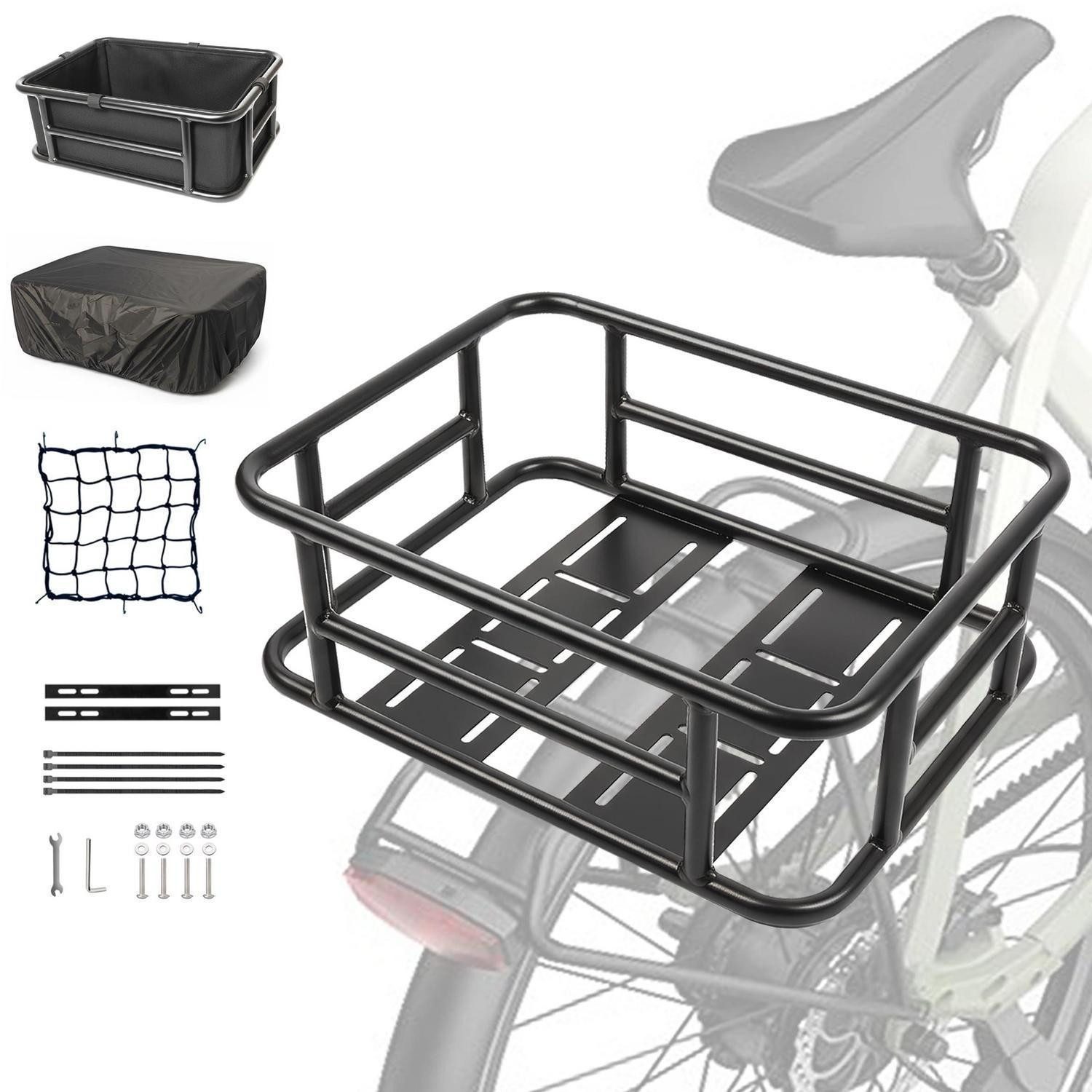 LuxusKollektion Fahrradkorb Fahrradkorb hinten mit Zubehör
